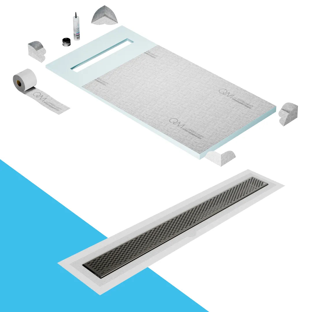 Curbless Delta Shower Pan Kit Linear drain