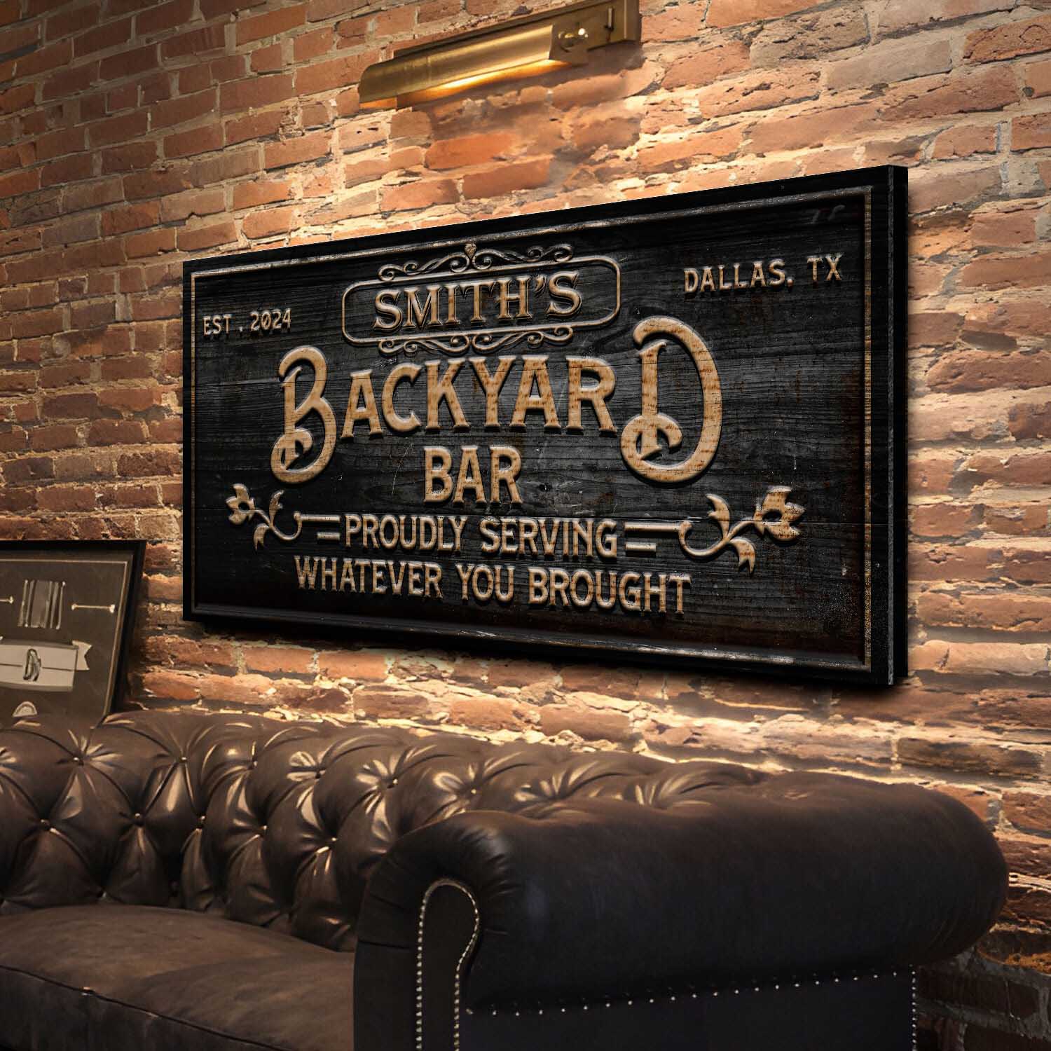 Custom Backyard Bar Sign II