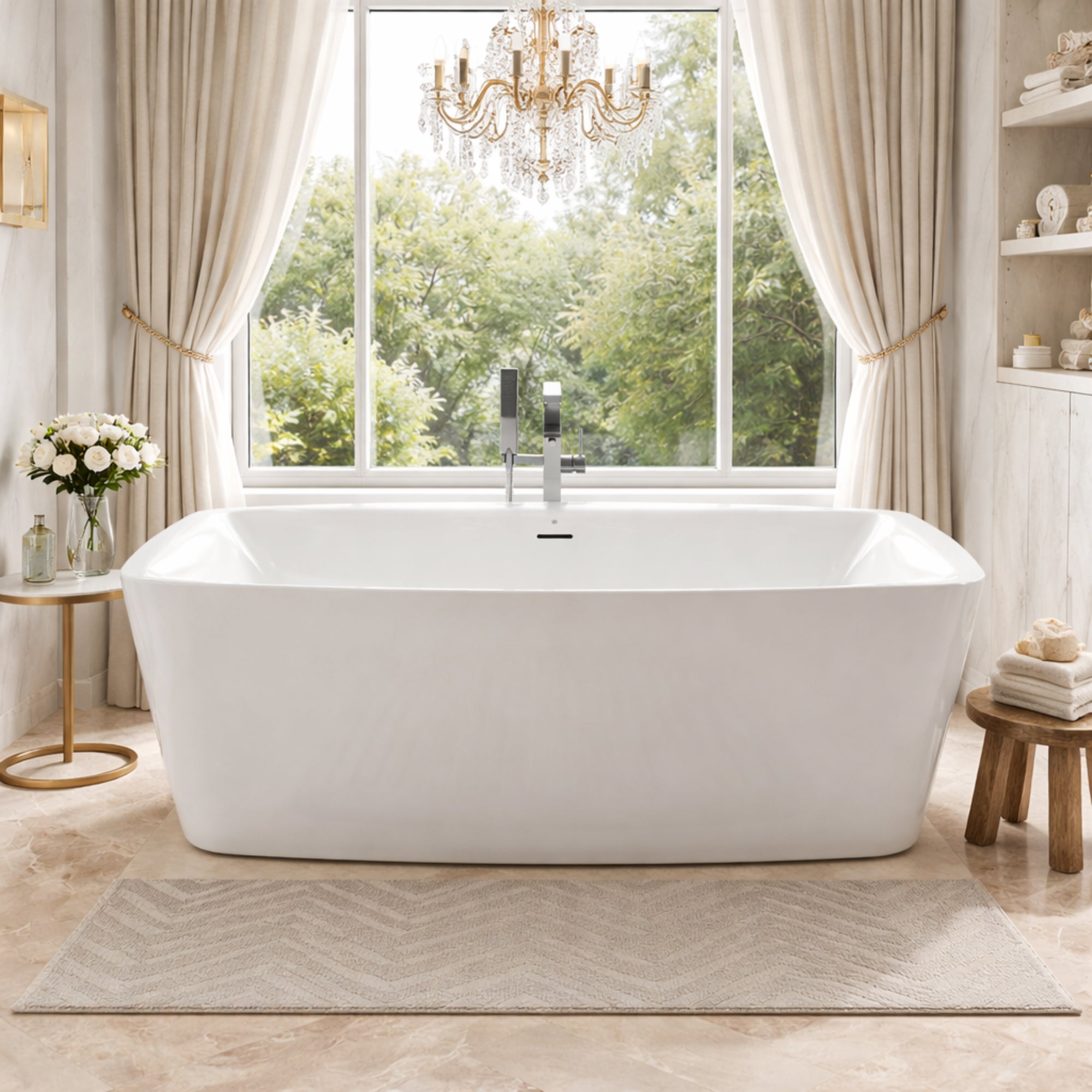 MAIDSTONE | DXV Equility Slim 67 in. x 30 in. Freestanding Bathtub