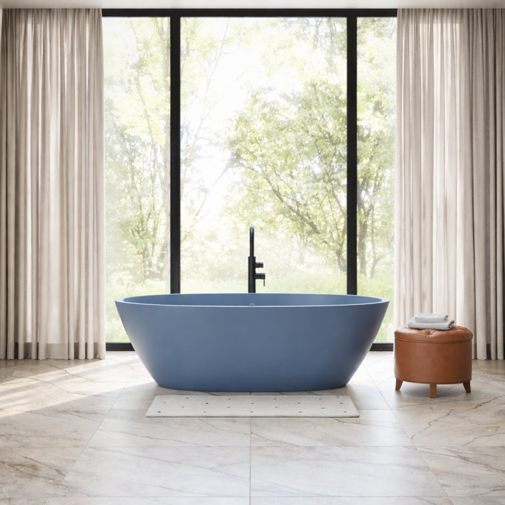 MAIDSTONE | DXV EZE Resin Double Ended Matte Tub
