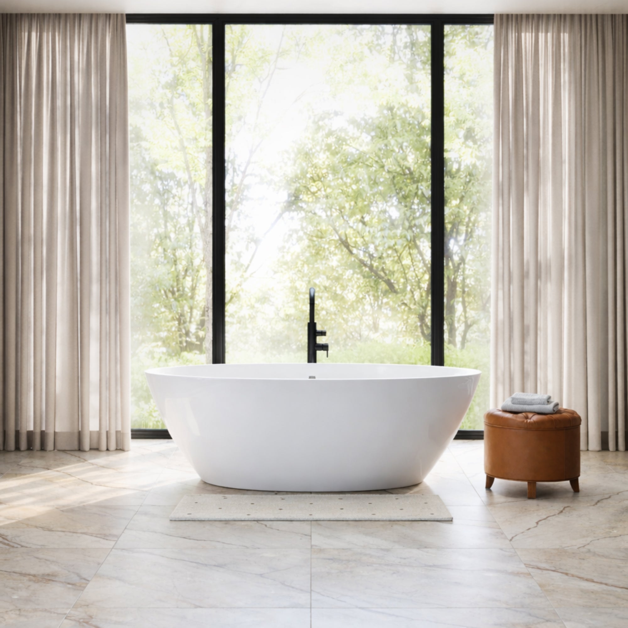 MAIDSTONE | DXV EZE Resin Double Ended Matte Tub