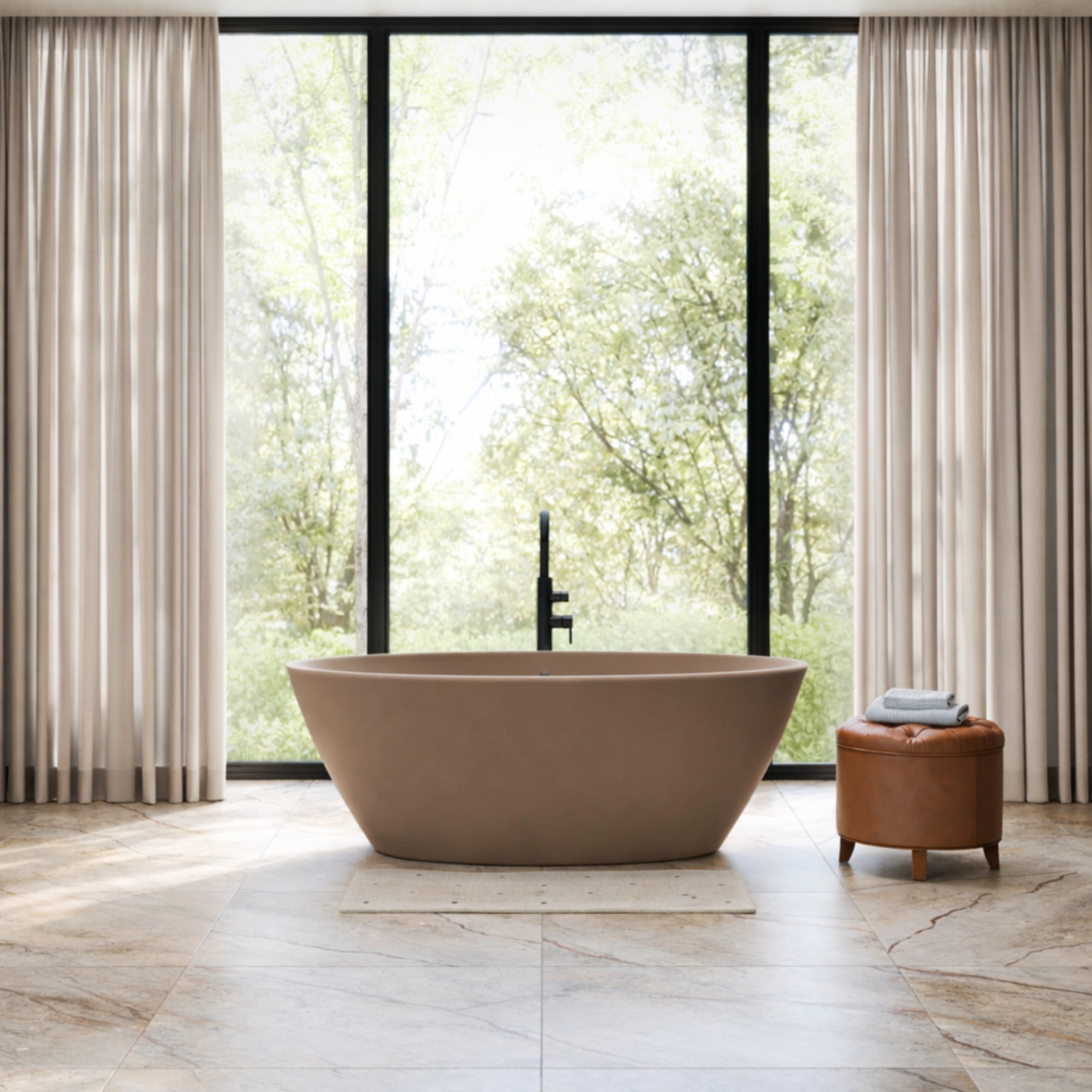 MAIDSTONE | DXV EZE Resin Double Ended Matte Tub