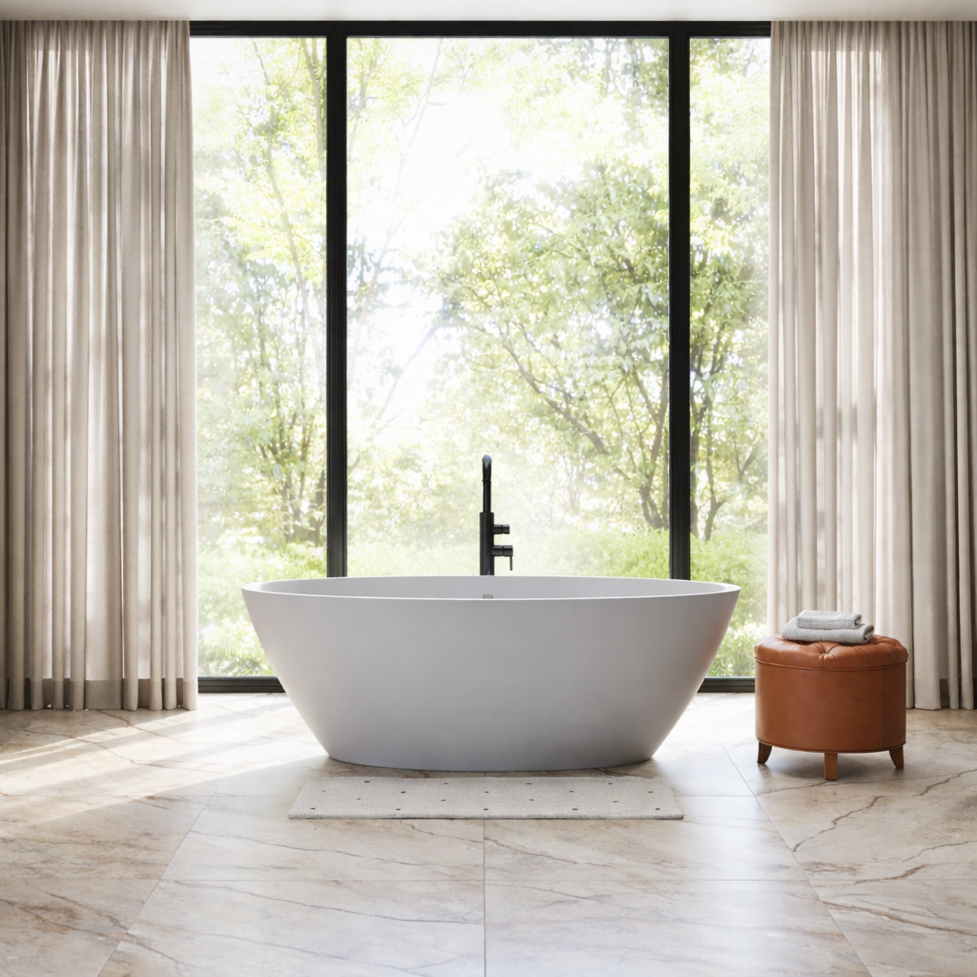 MAIDSTONE | DXV EZE Resin Double Ended Matte Tub