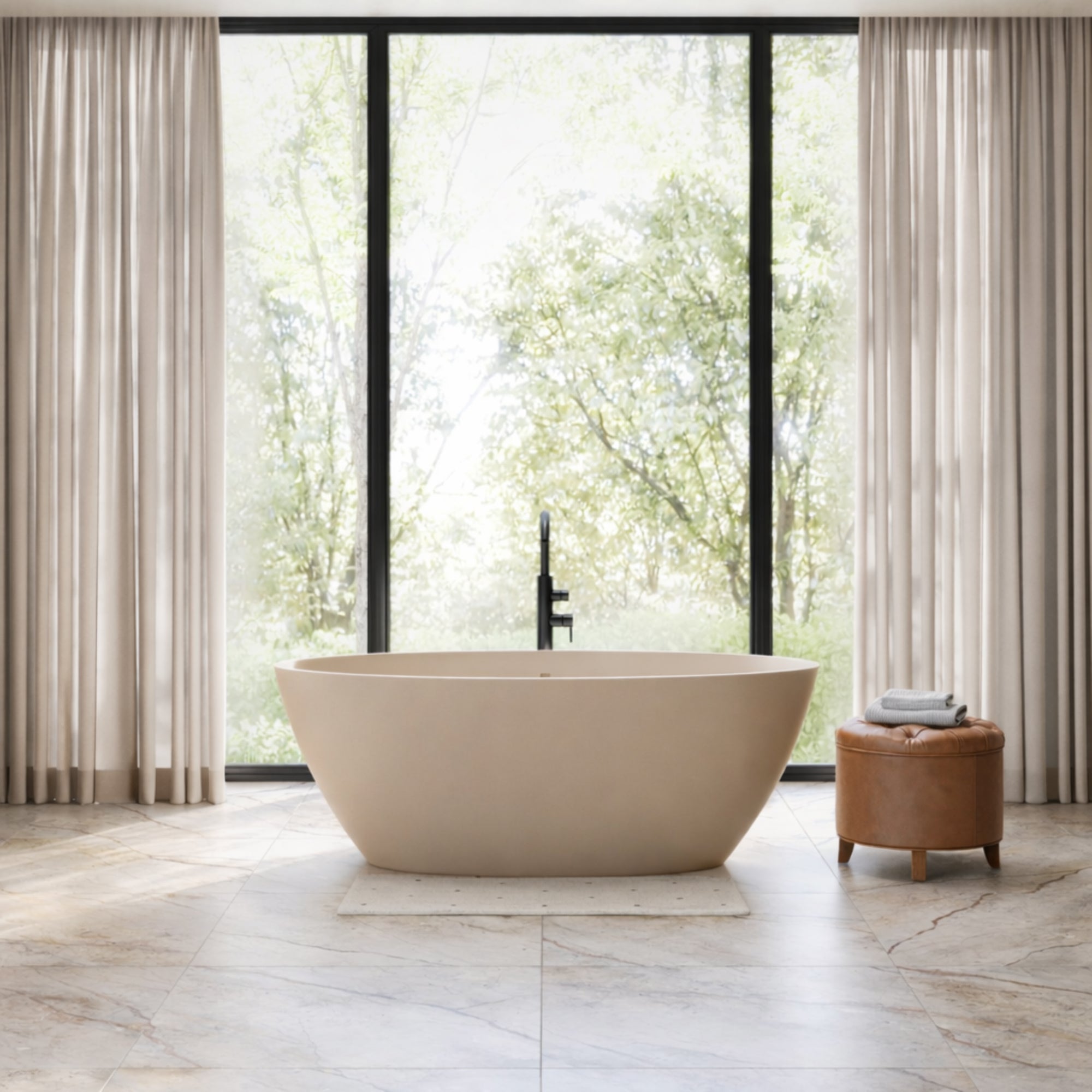 MAIDSTONE | DXV EZE Resin Double Ended Matte Tub