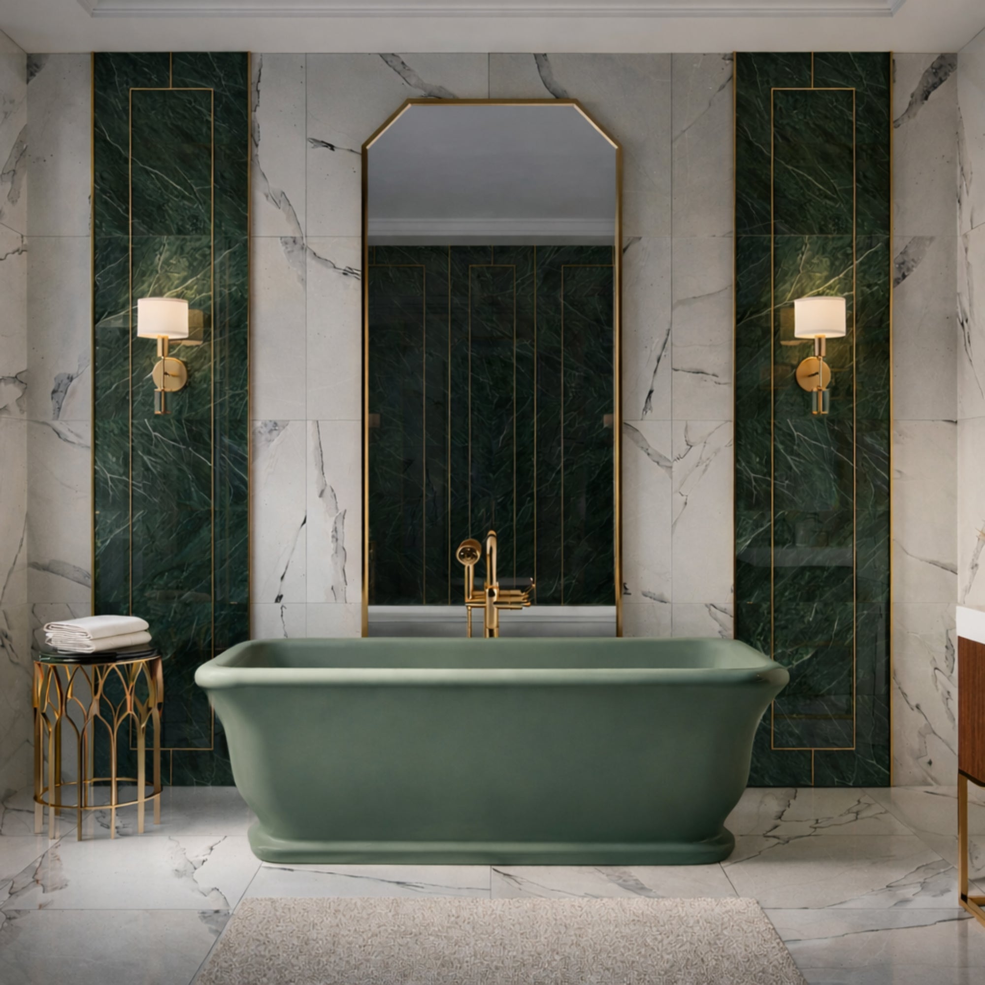 MAIDSTONE | DXV Juliet Resin Double Ended Matte Bathtub
