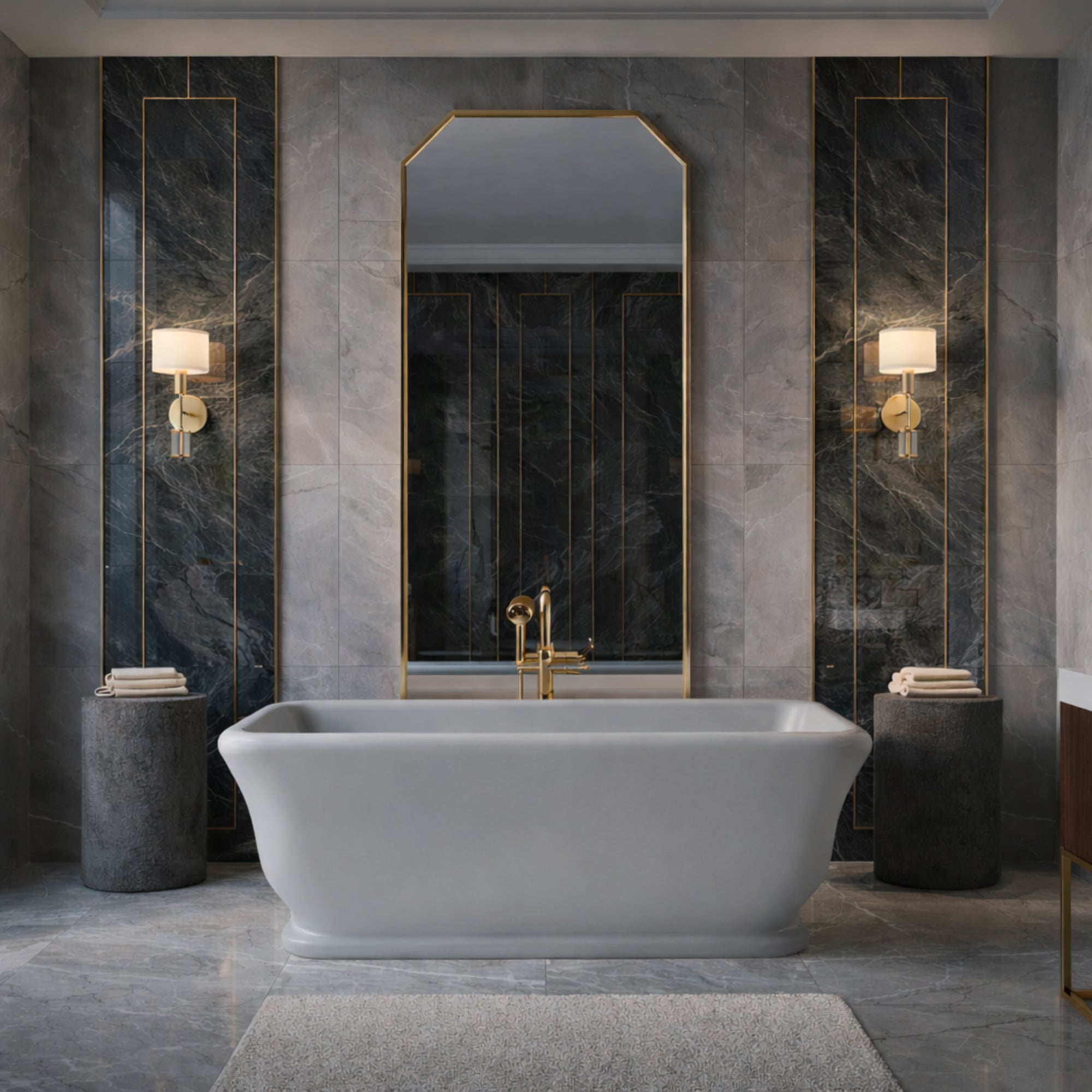 MAIDSTONE | DXV Juliet Resin Double Ended Matte Bathtub