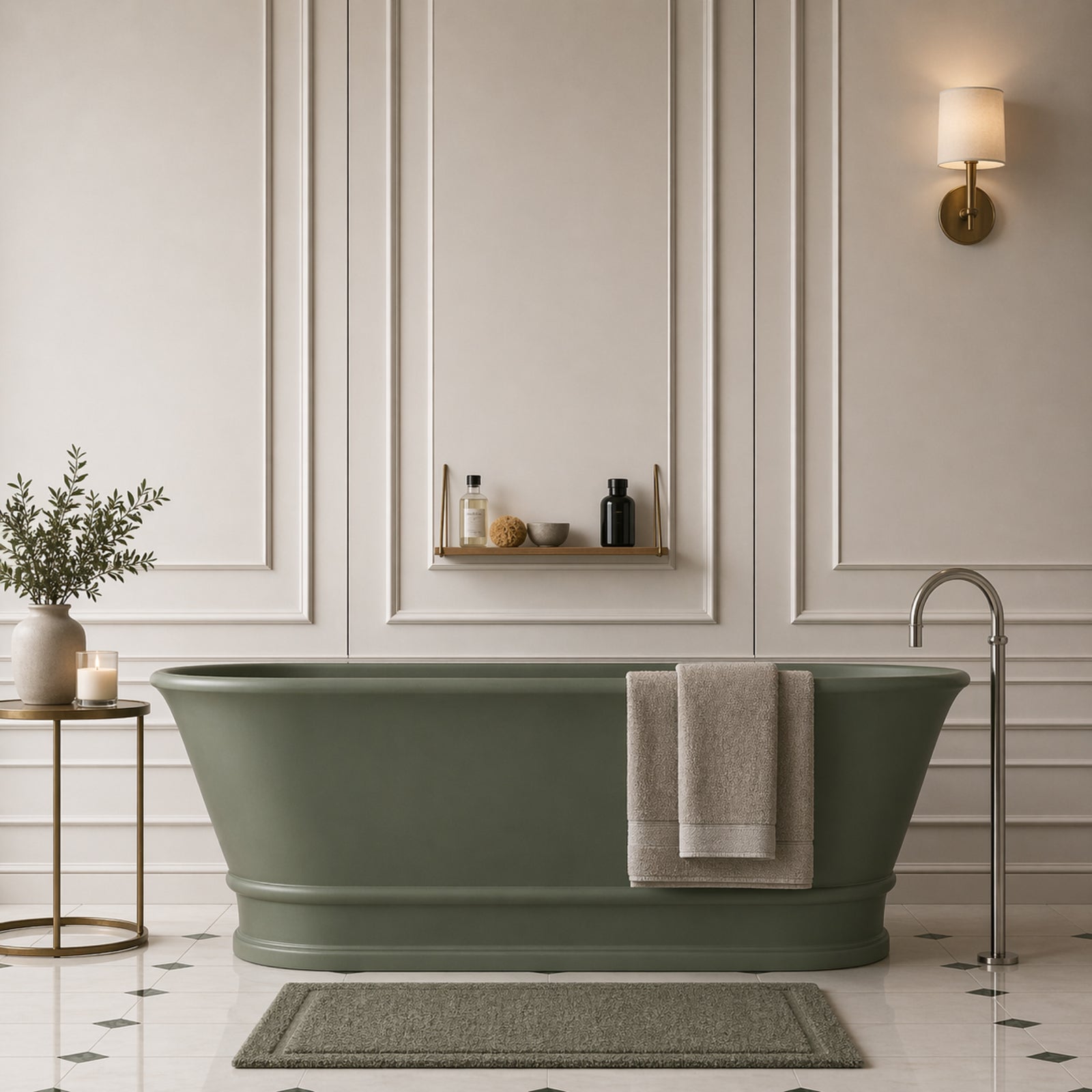 MAIDSTONE | DXV Antibes 68 Inch Resin Double Ended Matte Tub