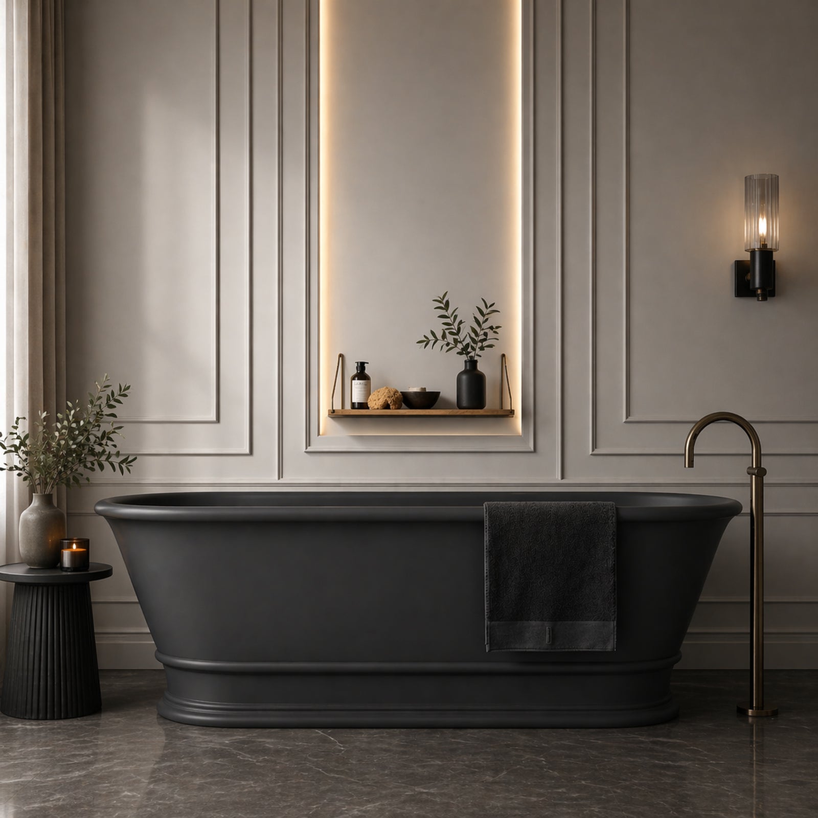 MAIDSTONE | DXV Antibes 68 Inch Resin Double Ended Matte Tub