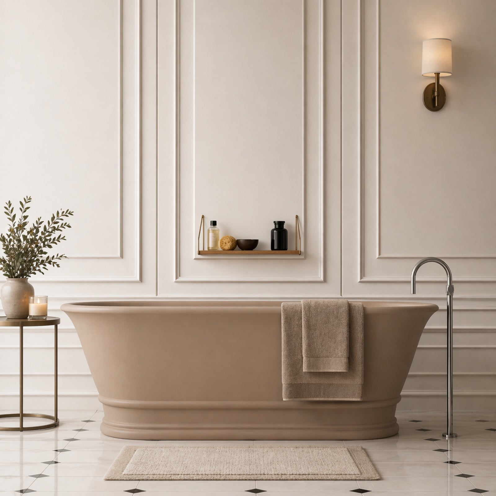 MAIDSTONE | DXV Antibes 68 Inch Resin Double Ended Matte Tub