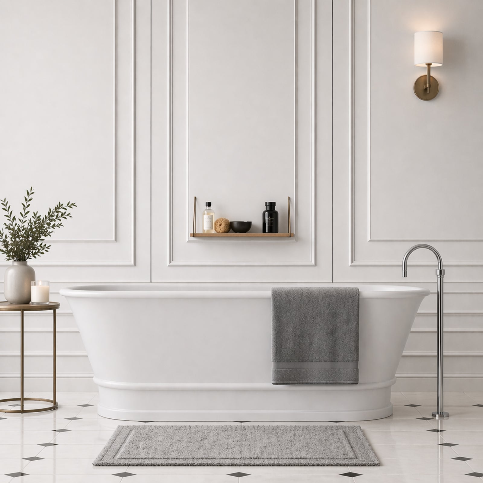 MAIDSTONE | DXV Antibes 68 Inch Resin Double Ended Matte Tub