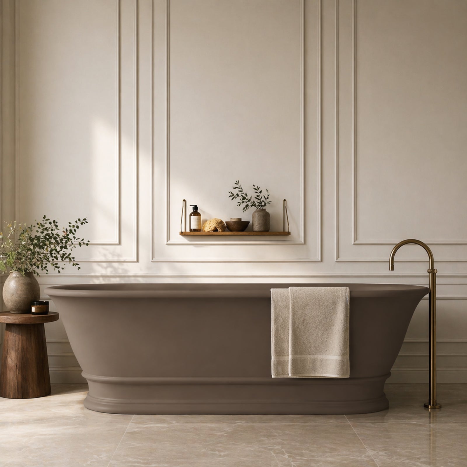 MAIDSTONE | DXV Antibes 68 Inch Resin Double Ended Matte Tub