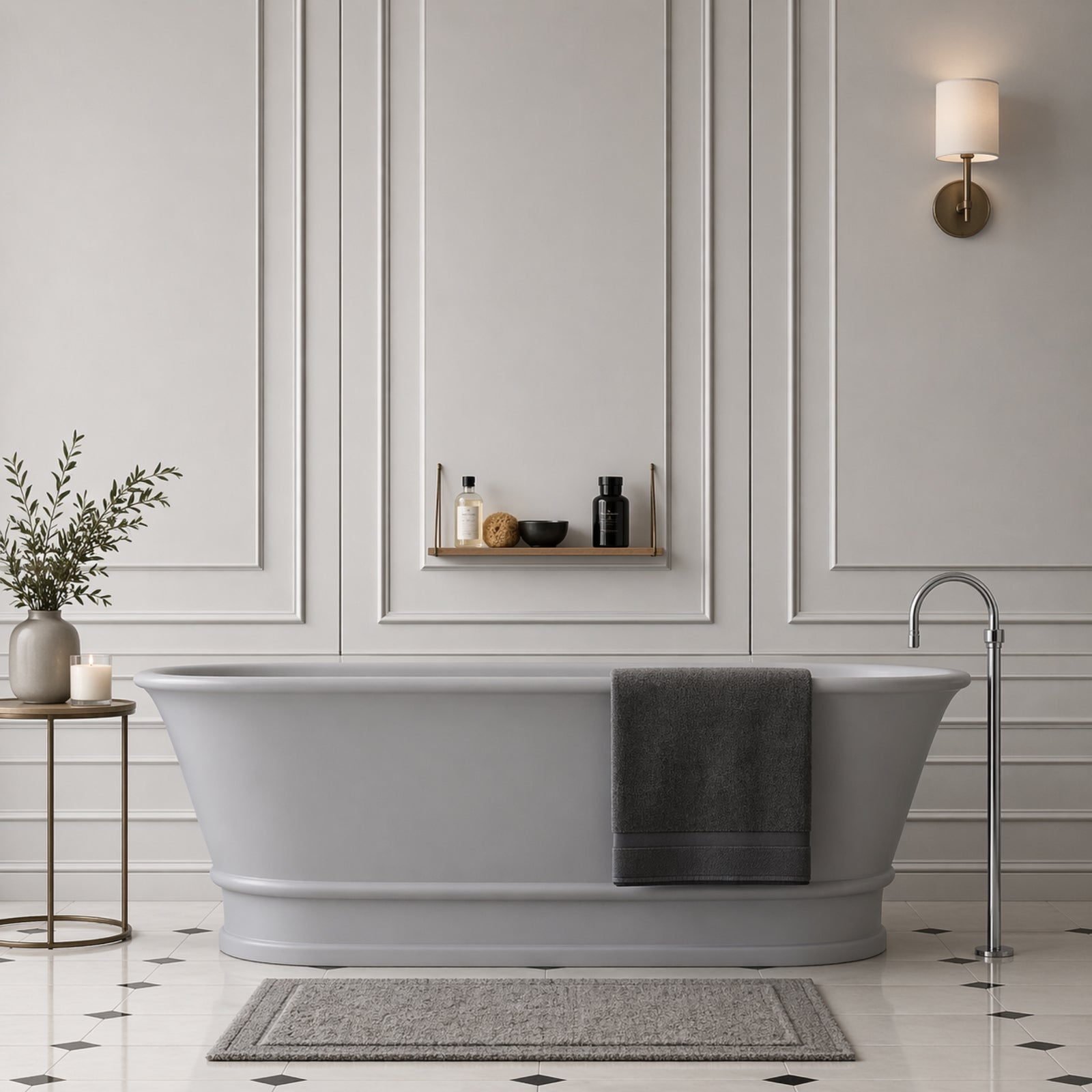 MAIDSTONE | DXV Antibes 68 Inch Resin Double Ended Matte Tub