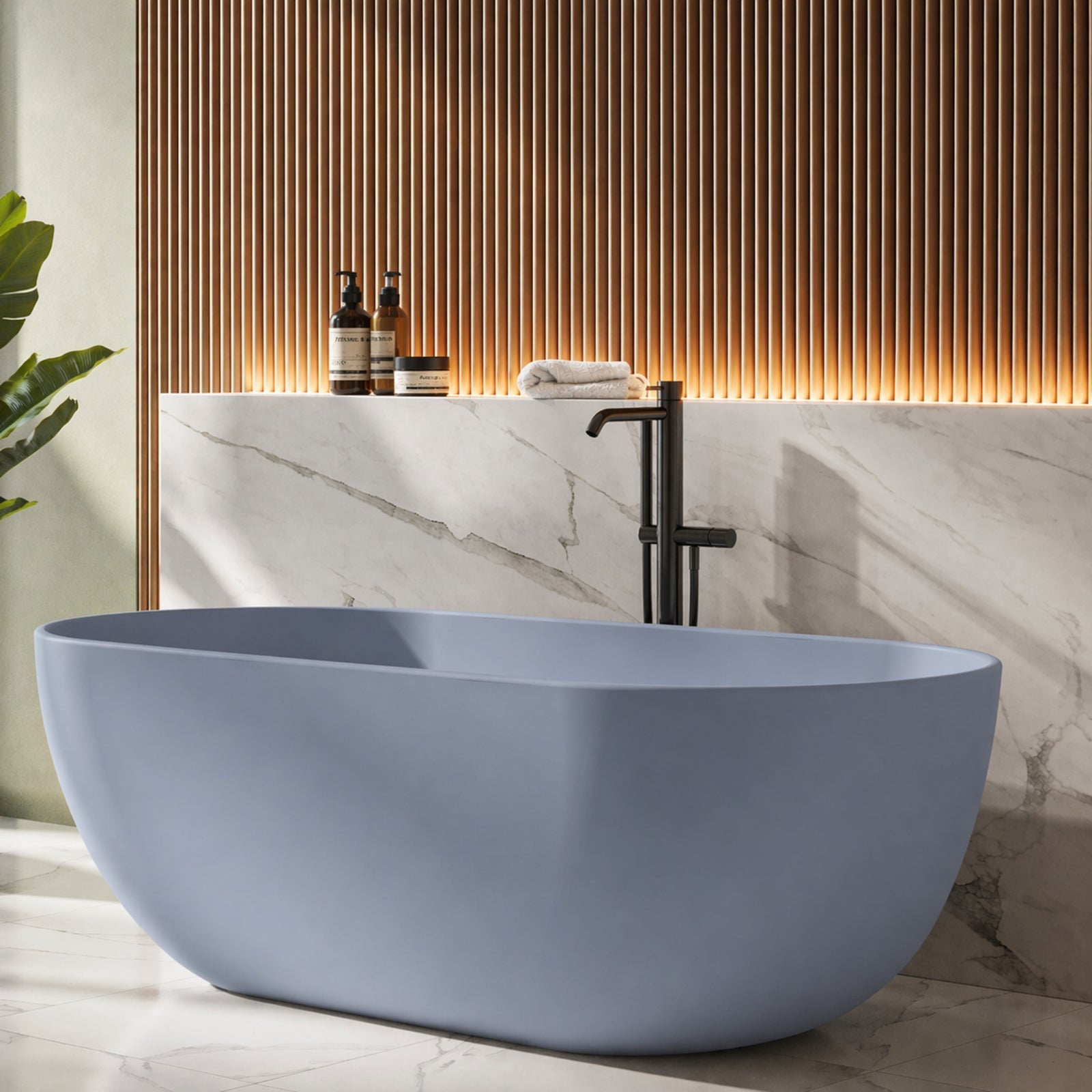 MAIDSTONE | DXV Cannes 65 Inch Resin Double Ended Tub