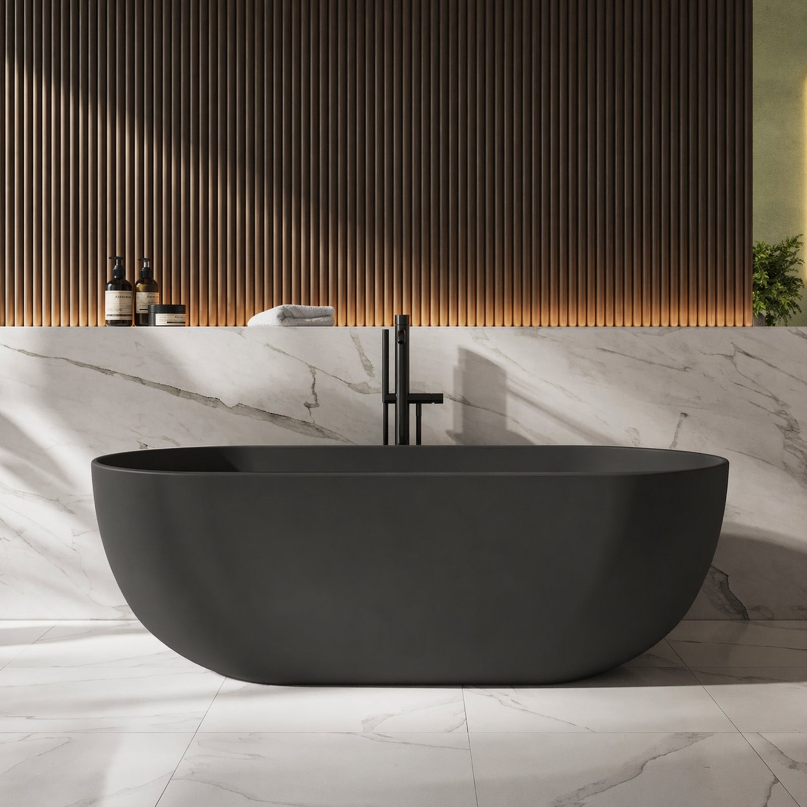 MAIDSTONE | DXV Cannes 65 Inch Resin Double Ended Tub