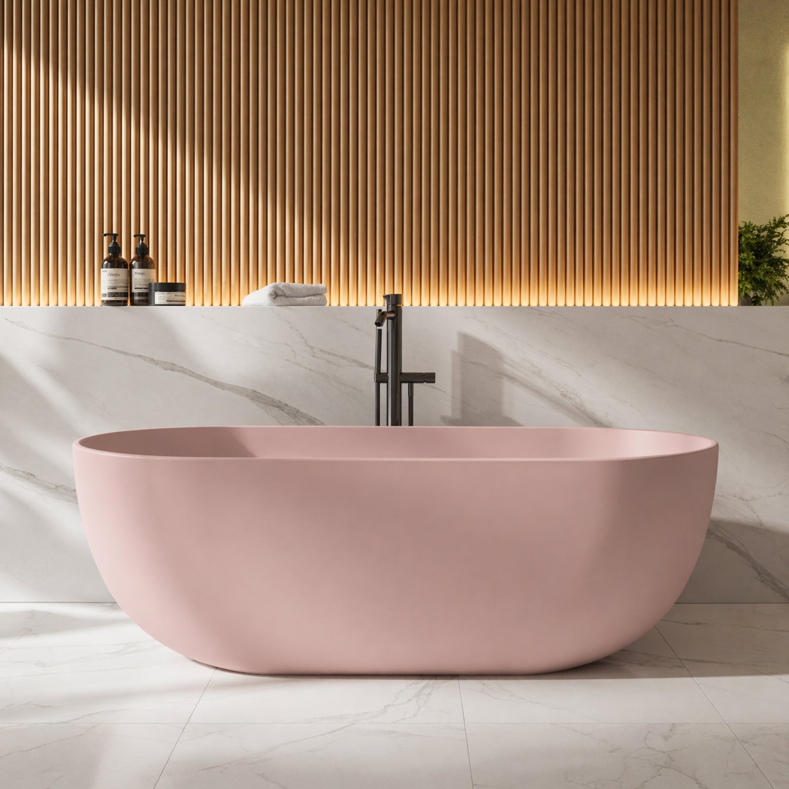 MAIDSTONE | DXV Cannes 65 Inch Resin Double Ended Tub