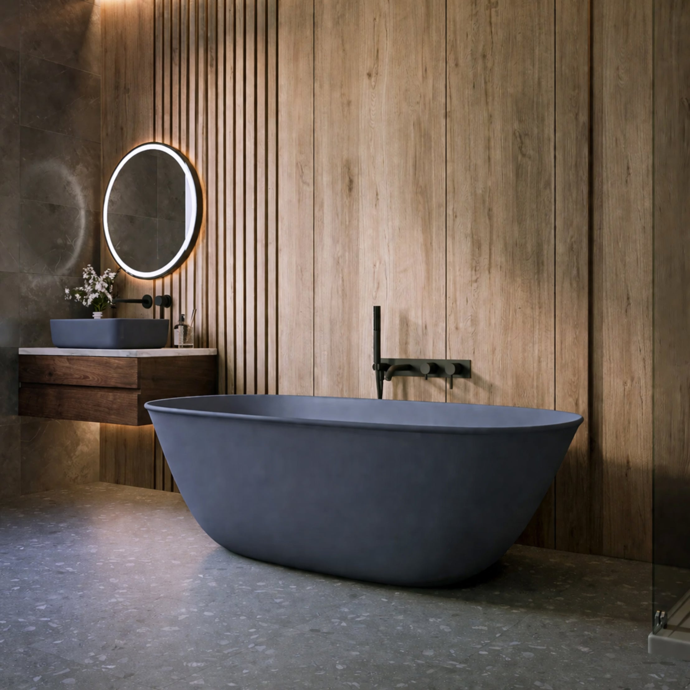 MAIDSTONE | DXV Narelle 63 Inch Resin Double Ended Tub