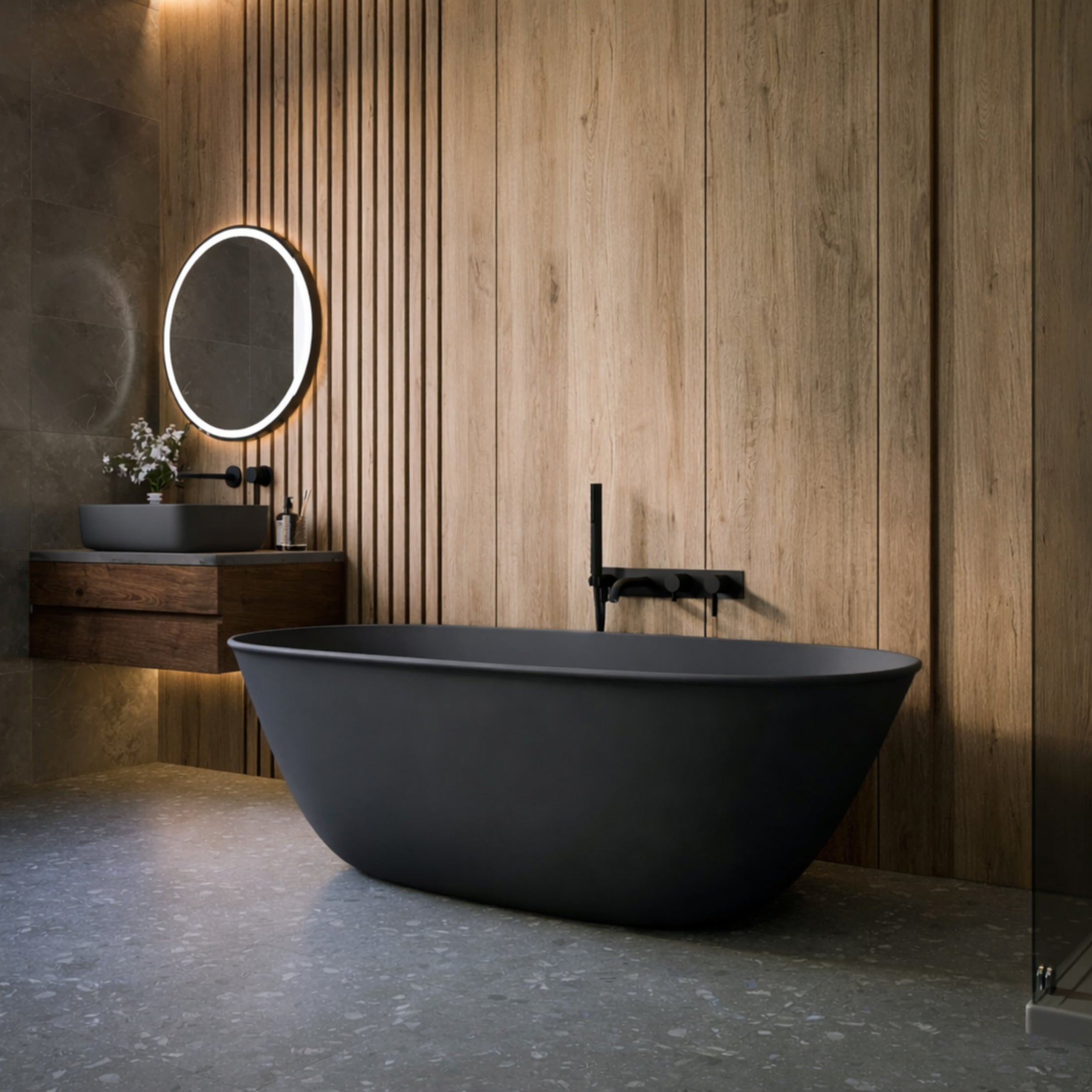 MAIDSTONE | DXV Narelle 63 Inch Resin Double Ended Tub