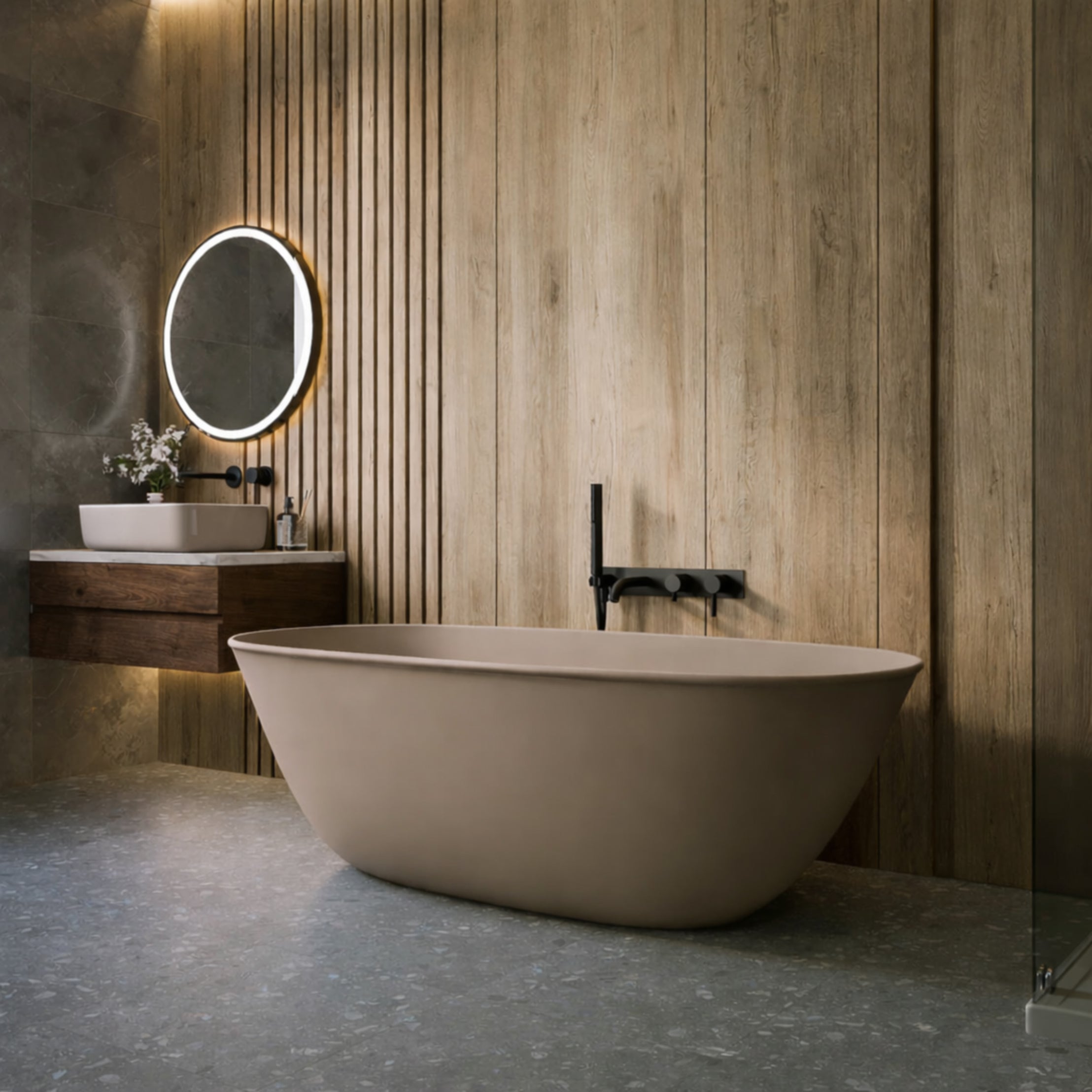 MAIDSTONE | DXV Narelle 63 Inch Resin Double Ended Tub