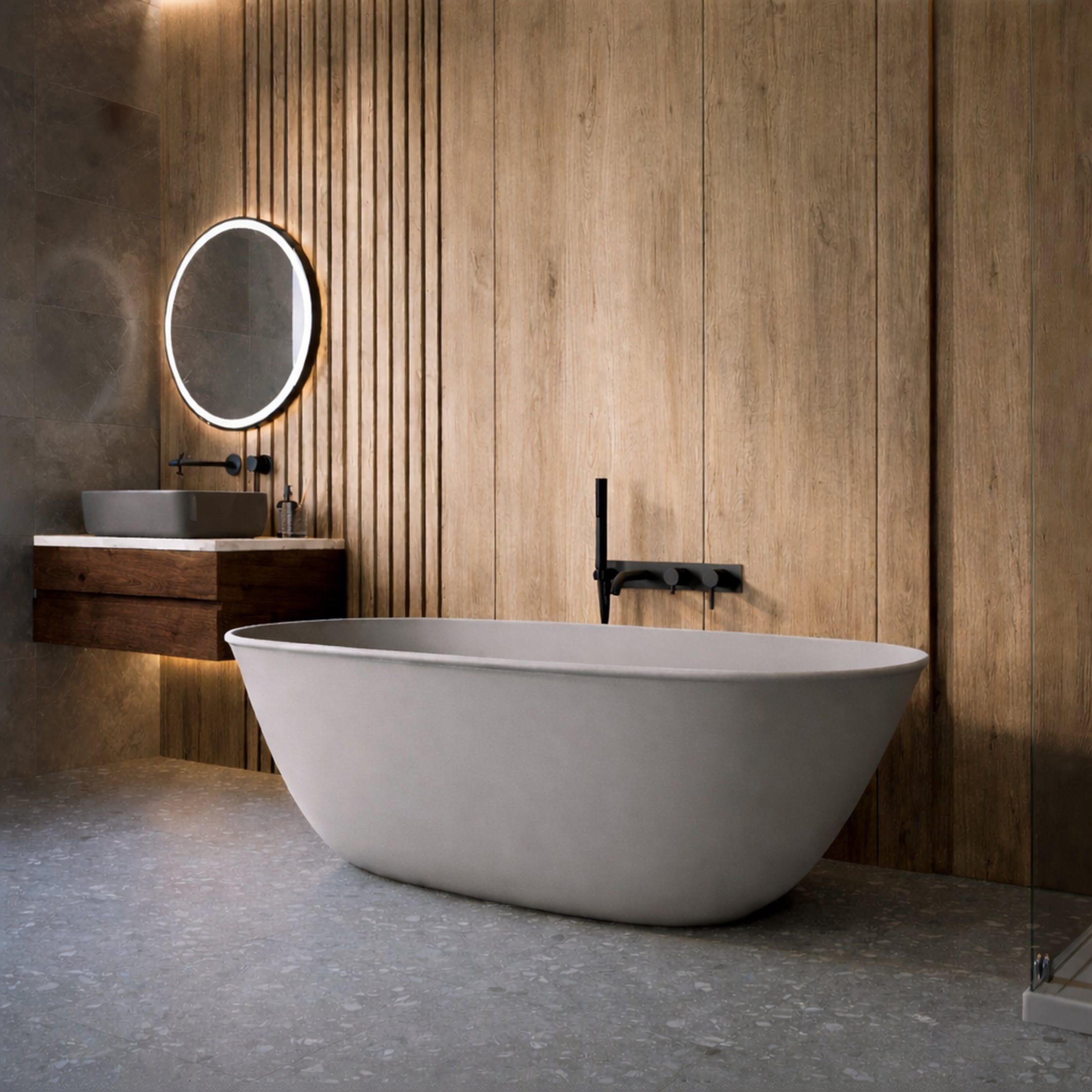 MAIDSTONE | DXV Narelle 63 Inch Resin Double Ended Tub