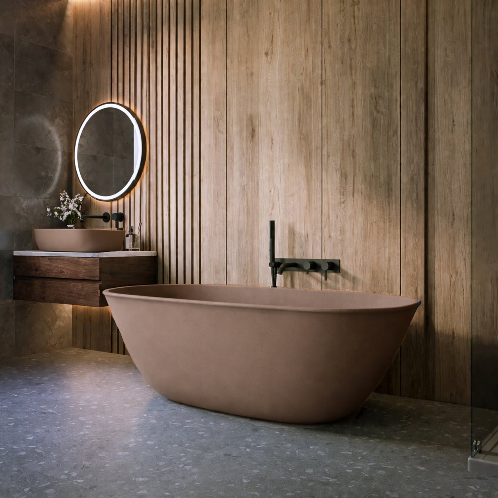 MAIDSTONE | DXV Narelle 63 Inch Resin Double Ended Tub