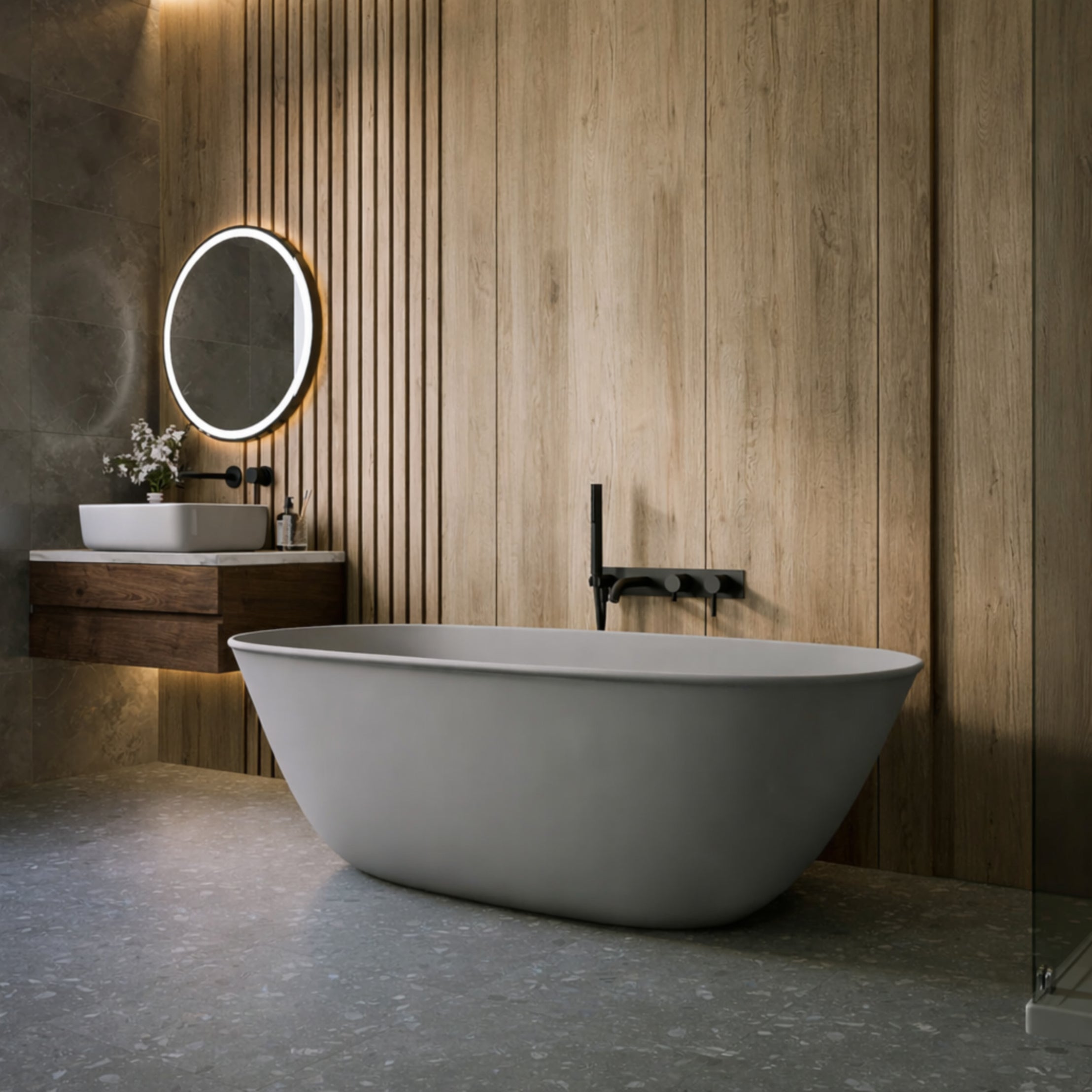 MAIDSTONE | DXV Narelle 63 Inch Resin Double Ended Tub
