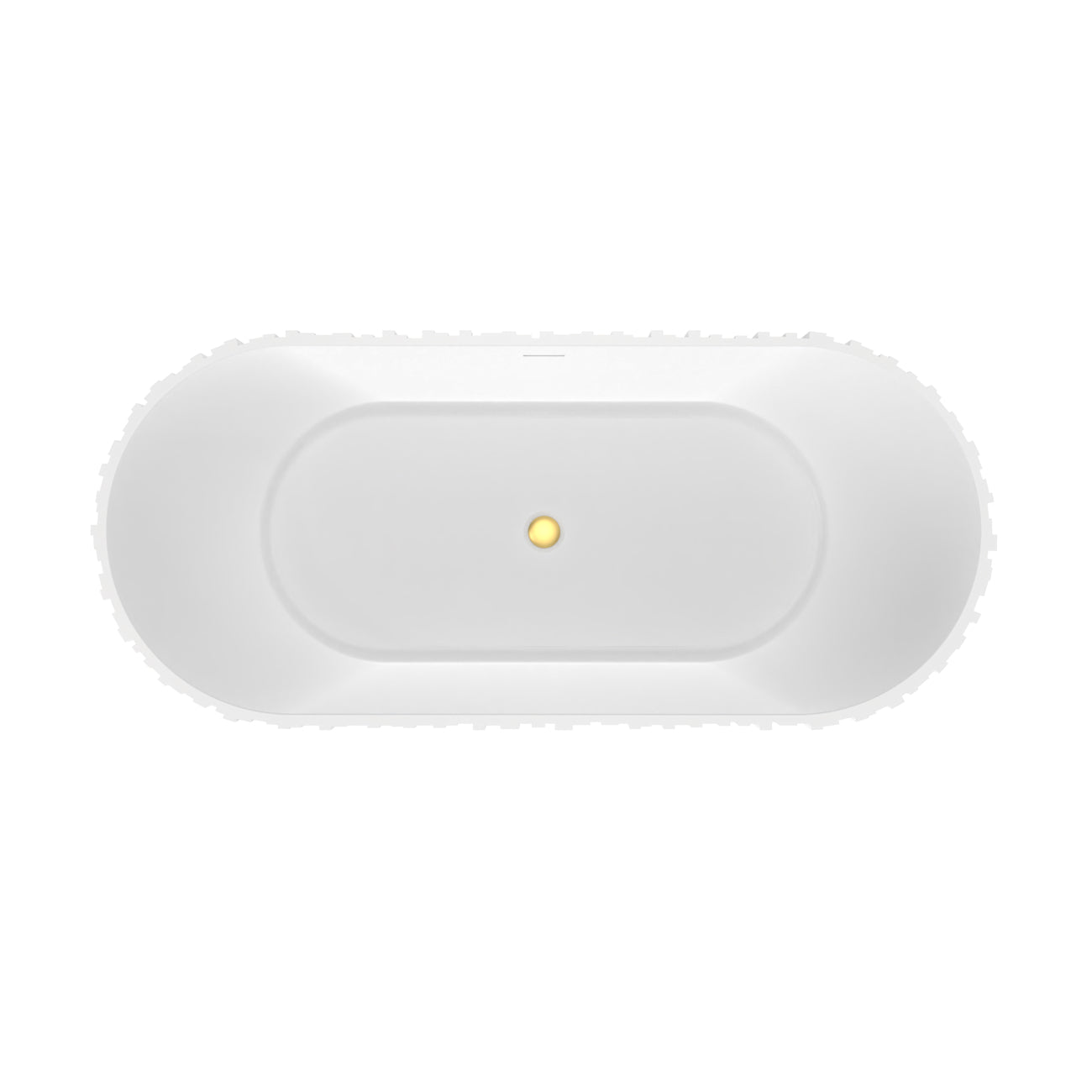 MAIDSTONE | DXV Blaise Vertical 67 Inch Solid Surface Fluted Freestanding Tub