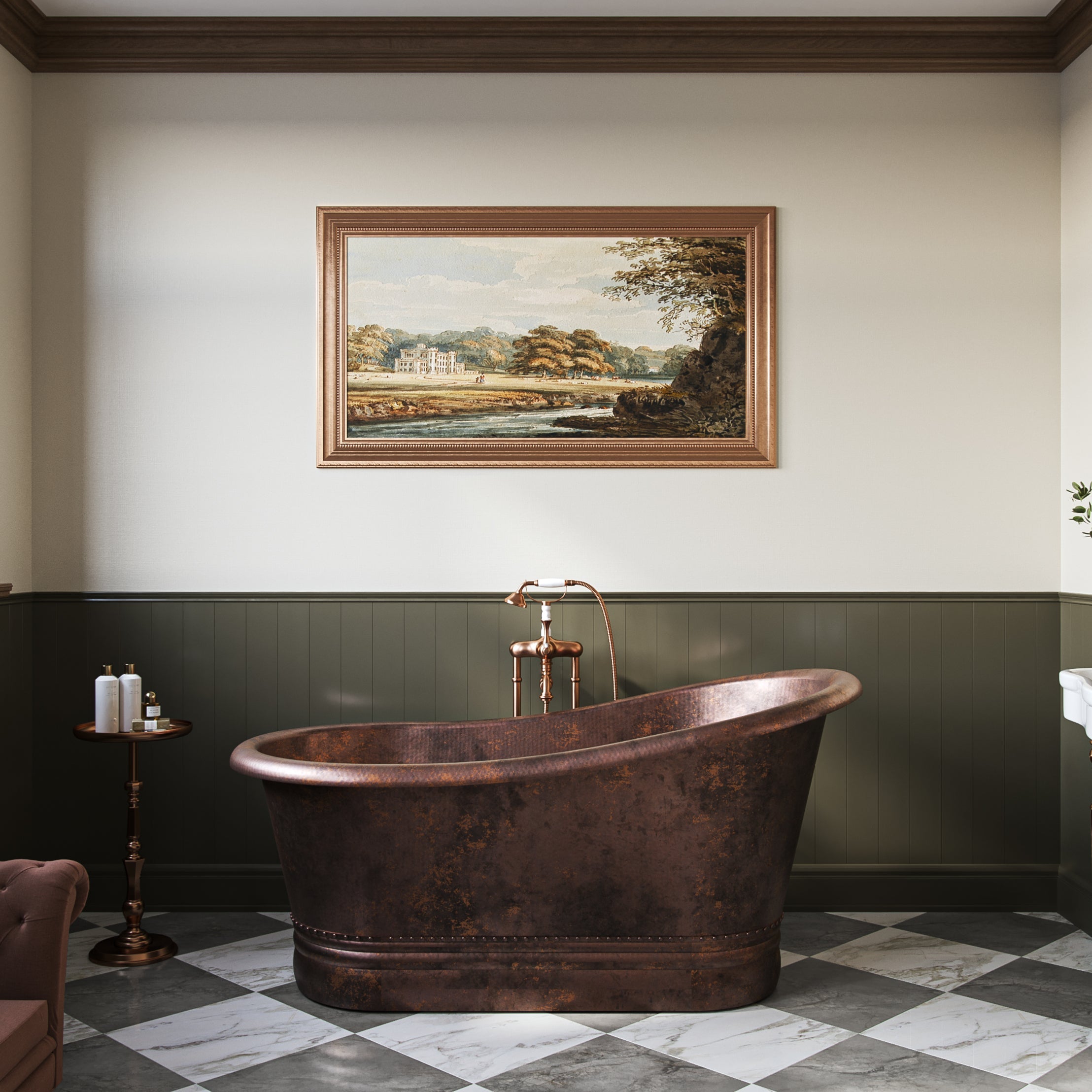 MAIDSTONE | DXV Mellyn Copper Slipper Bathtub
