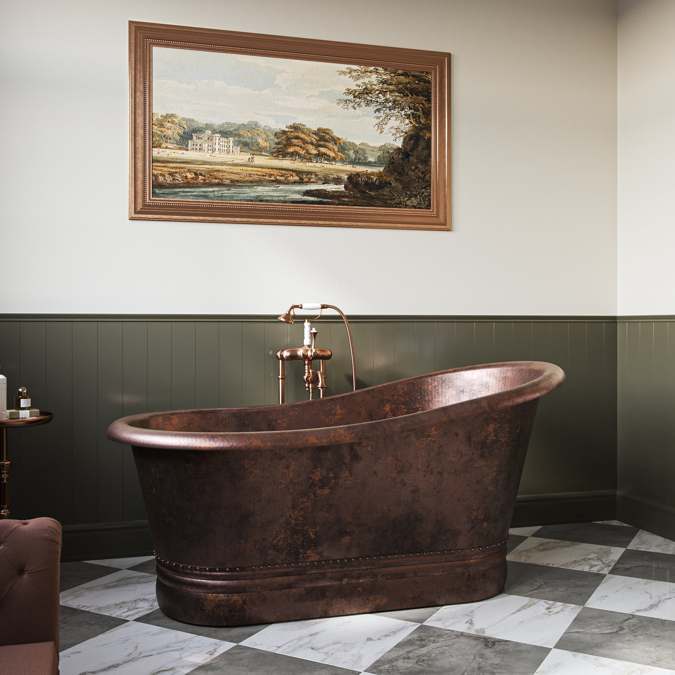 MAIDSTONE | DXV Mellyn Copper Slipper Bathtub