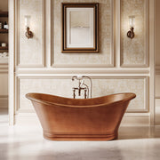 MAIDSTONE | DXV Torano Copper Freestanding Double Slipper Bathtub - Medium Copper