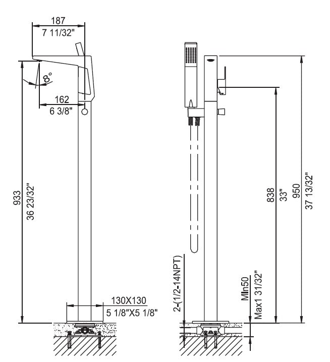 Dawn Free Standing Bath Mixer D41 2475
