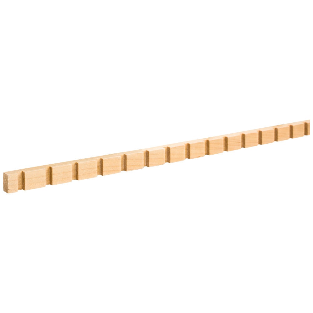 3/8" D x 9/16" H Poplar Dentil Moulding