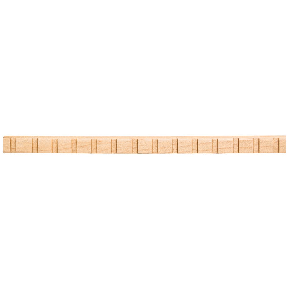 1/4" D x 1/2" H Oak Dentil Moulding