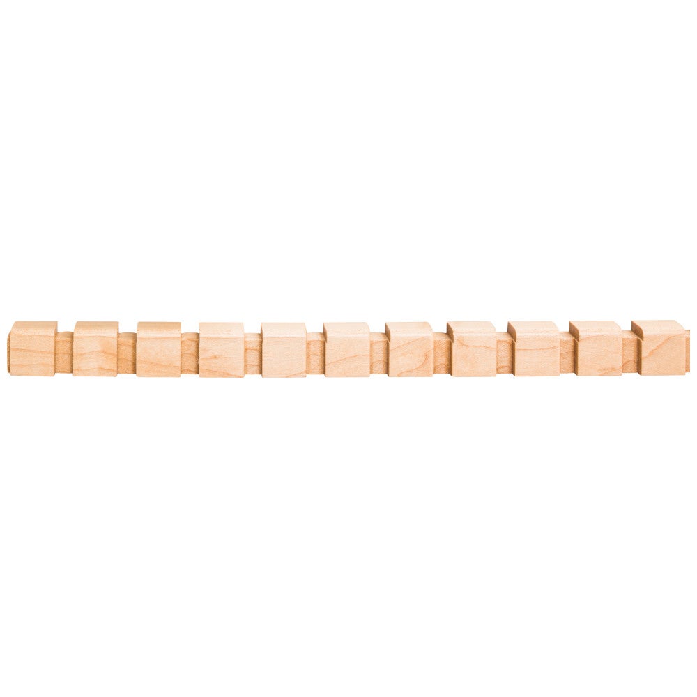 1/2" D x 5/8" H Cherry Dentil Moulding