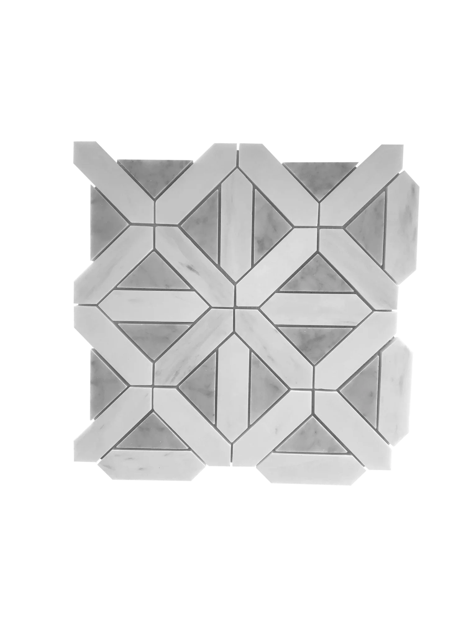 CROSS MOSAIC DOLOMITE POLISHED/ CARRARA POLISHED