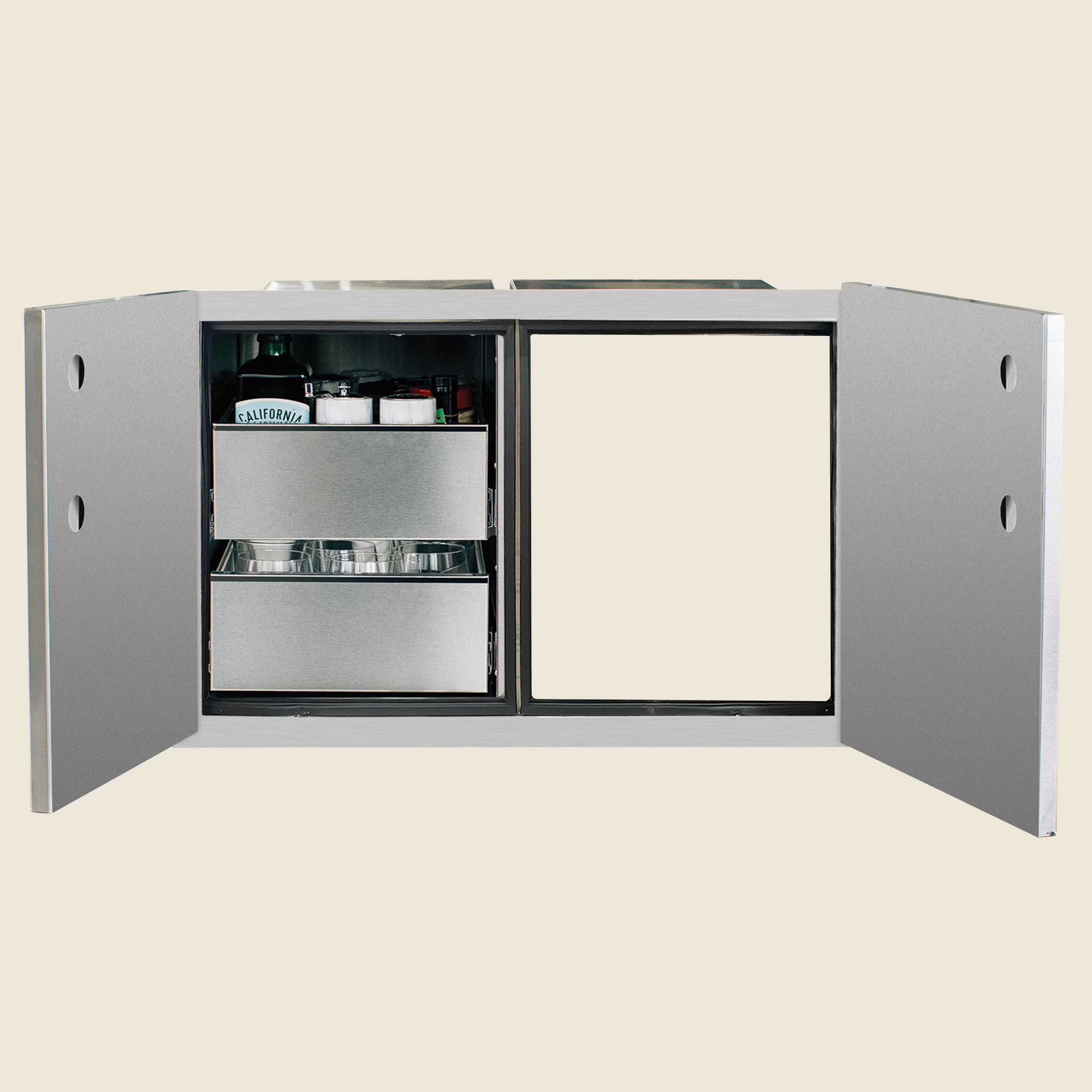 Summerset 36" 2-Drawer Dry Storage Pantry & Access Door Combo, DP-36AC