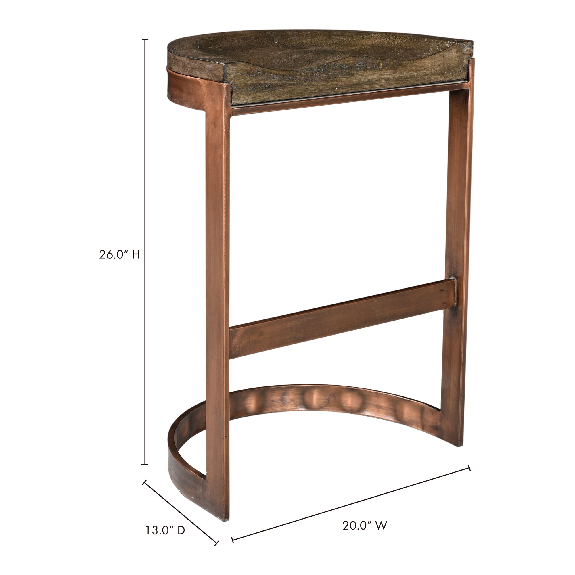Moes Bancroft Counter Stool Grey DR-1317-15