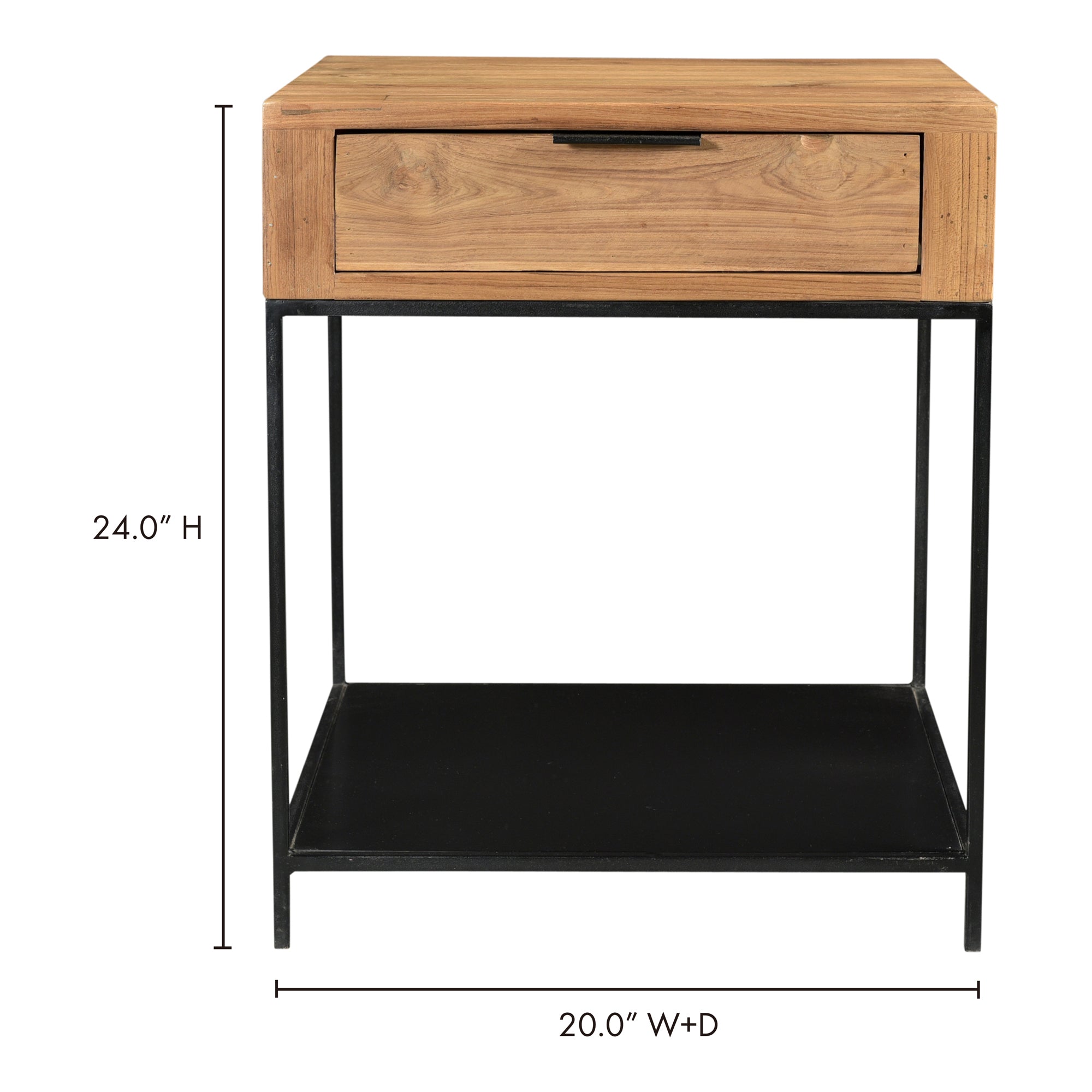 Moes Joliet Side Table Natural DR-1323-24