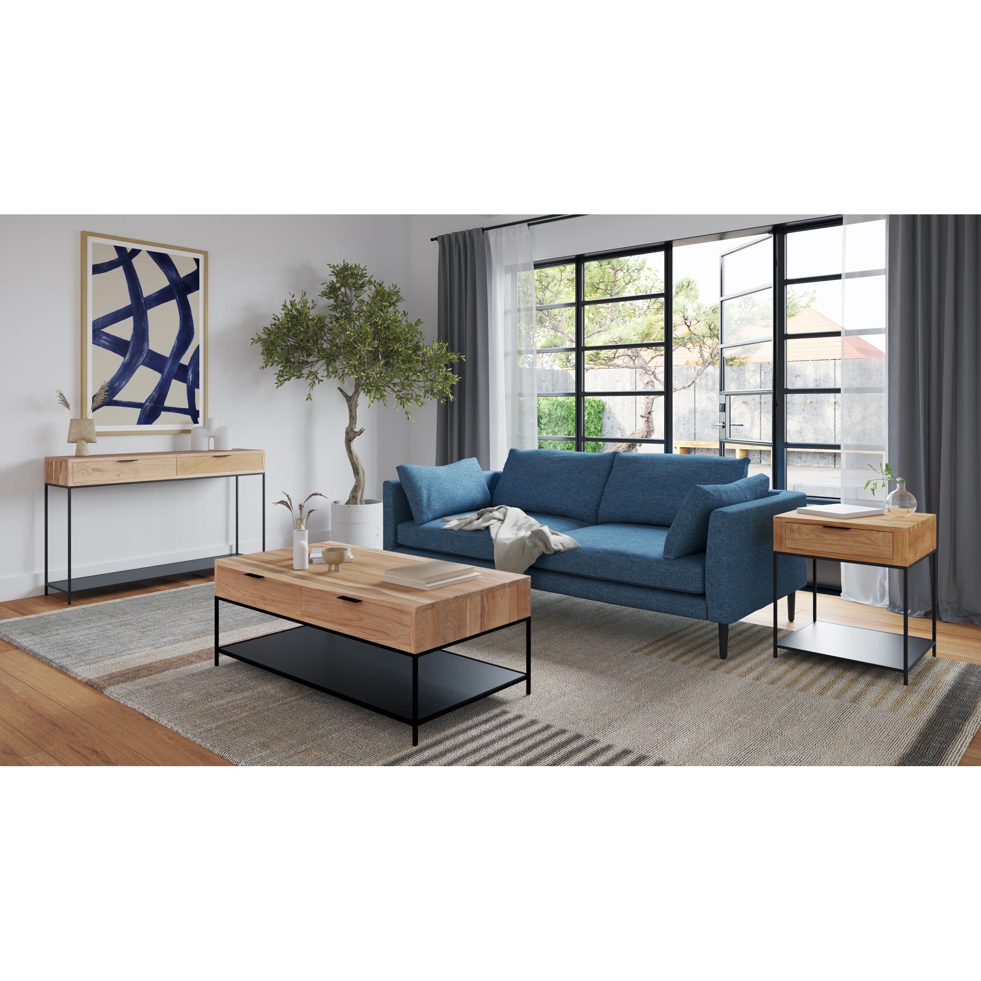Moes Joliet Console Table Natural DR-1325-24