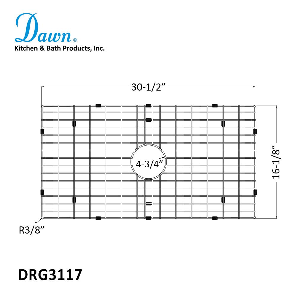 Dawn Bottom Grid- Fits for DSR3117 & DSRF3120 size: 30-1/2"x16-1/8"x1"