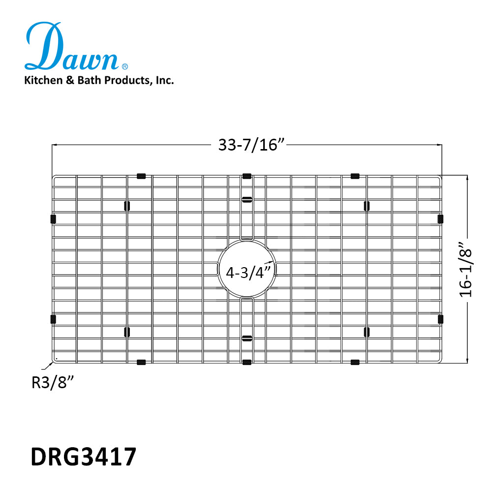 Dawn Bottom Grid- Fits for DSR3417 & DSRF3420 size: 33-7/16"x16-1/8"x1"