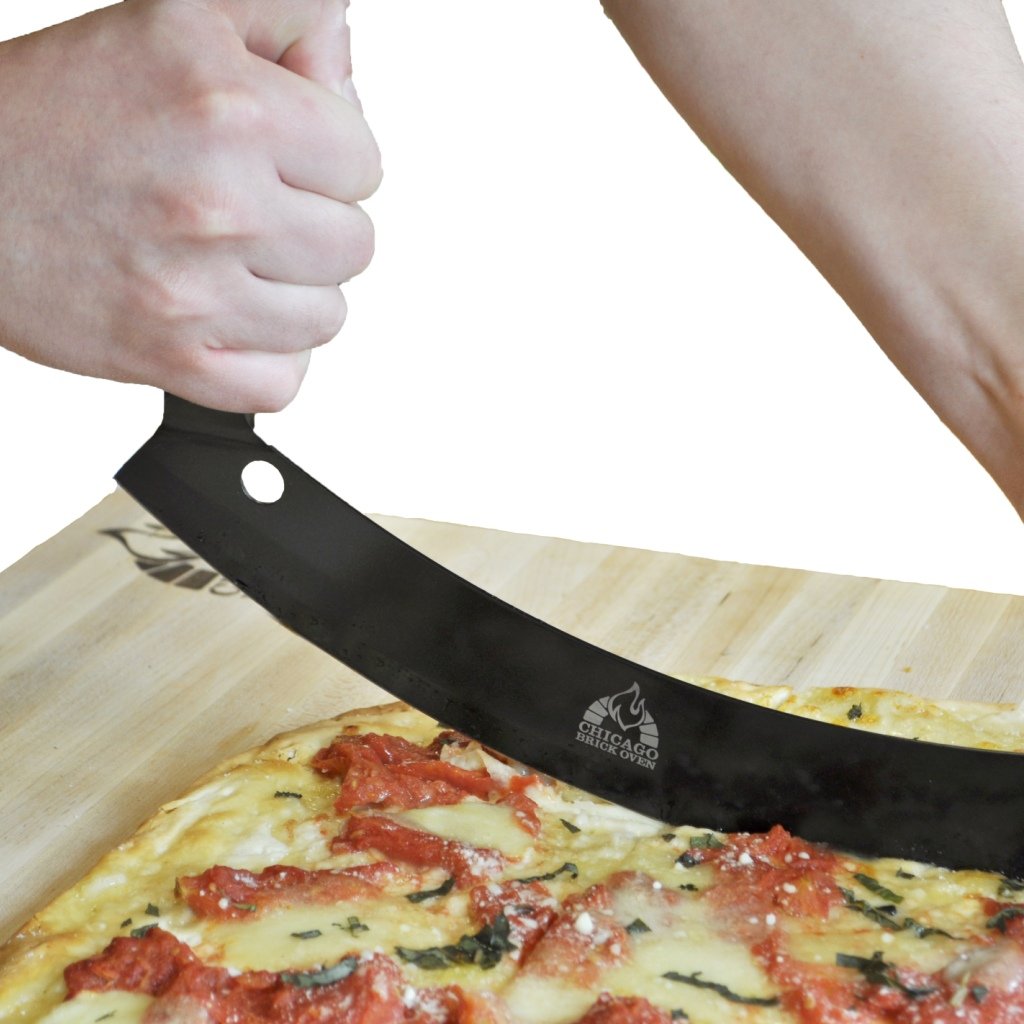 Heavy-Duty Rocker Titanium Pizza Cutter and Sheath Set