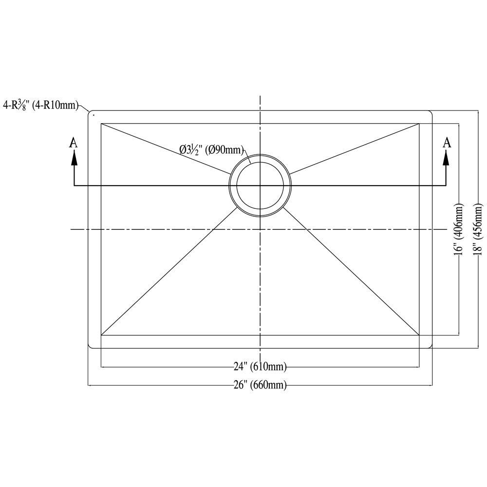 Dawn Undermount Kitchen Sink DSQ241607