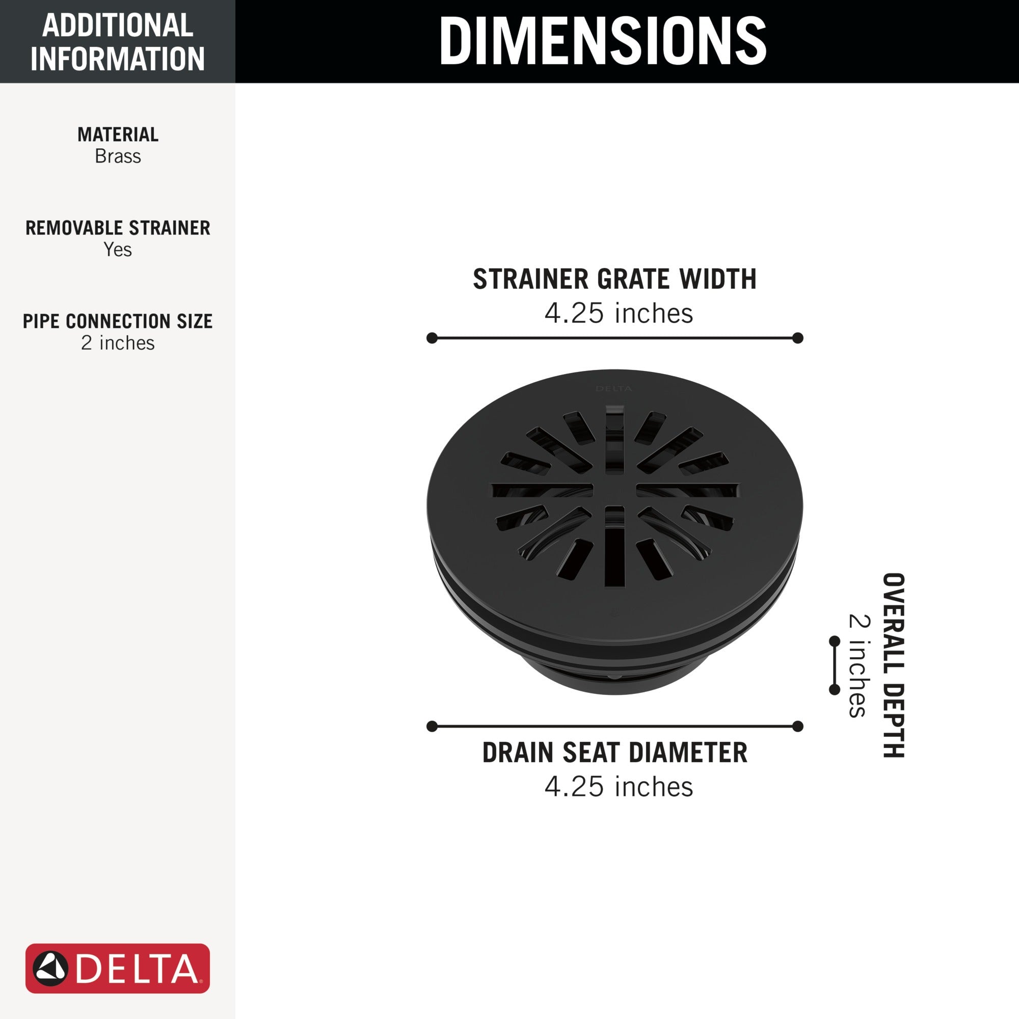 Delta Other 4" Prefab Round Shower Drain