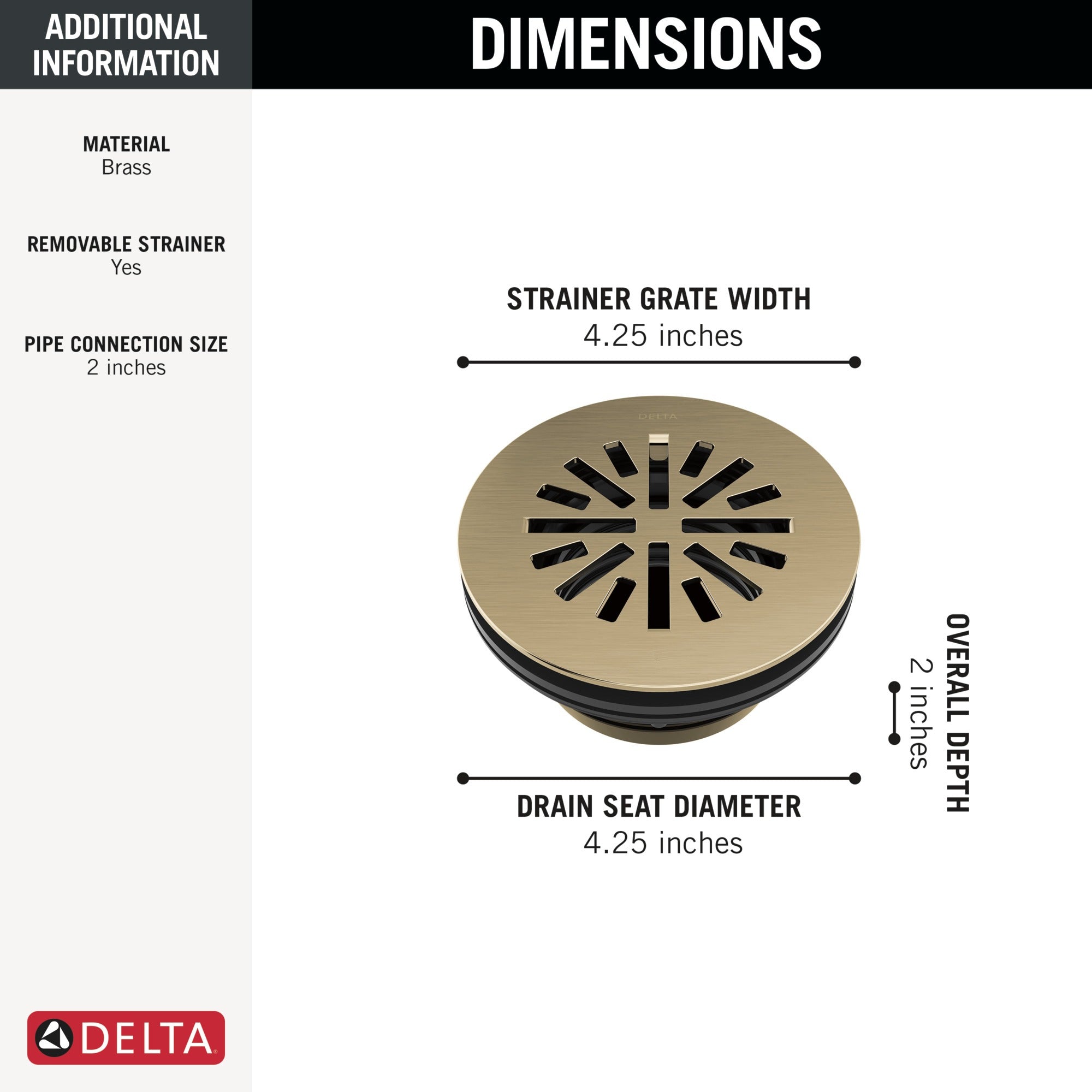 Delta Other 4" Prefab Round Shower Drain