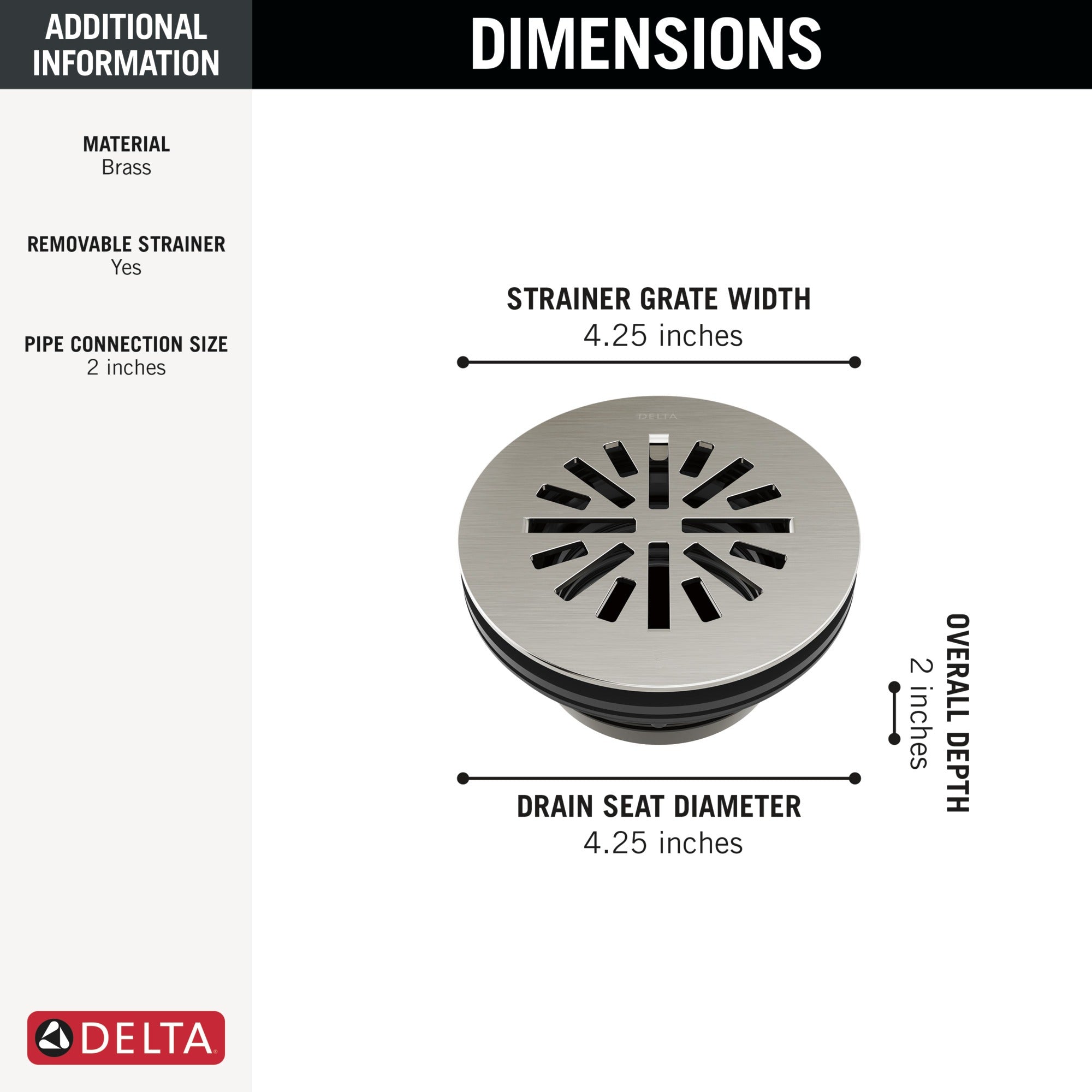 Delta Other 4" Prefab Round Shower Drain