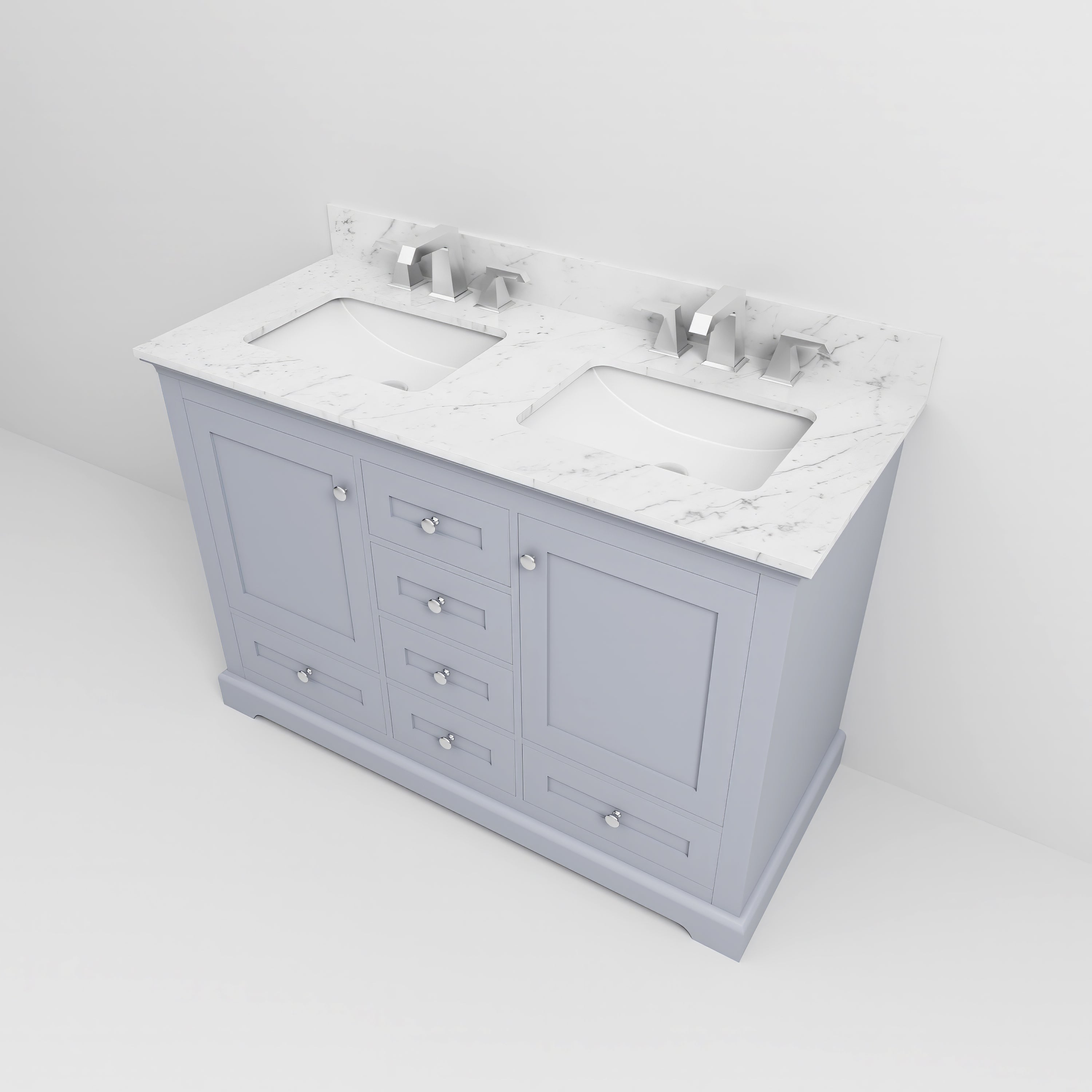 Dukes 48 in. W x 22 in. D Dark Grey Double Bath Vanity