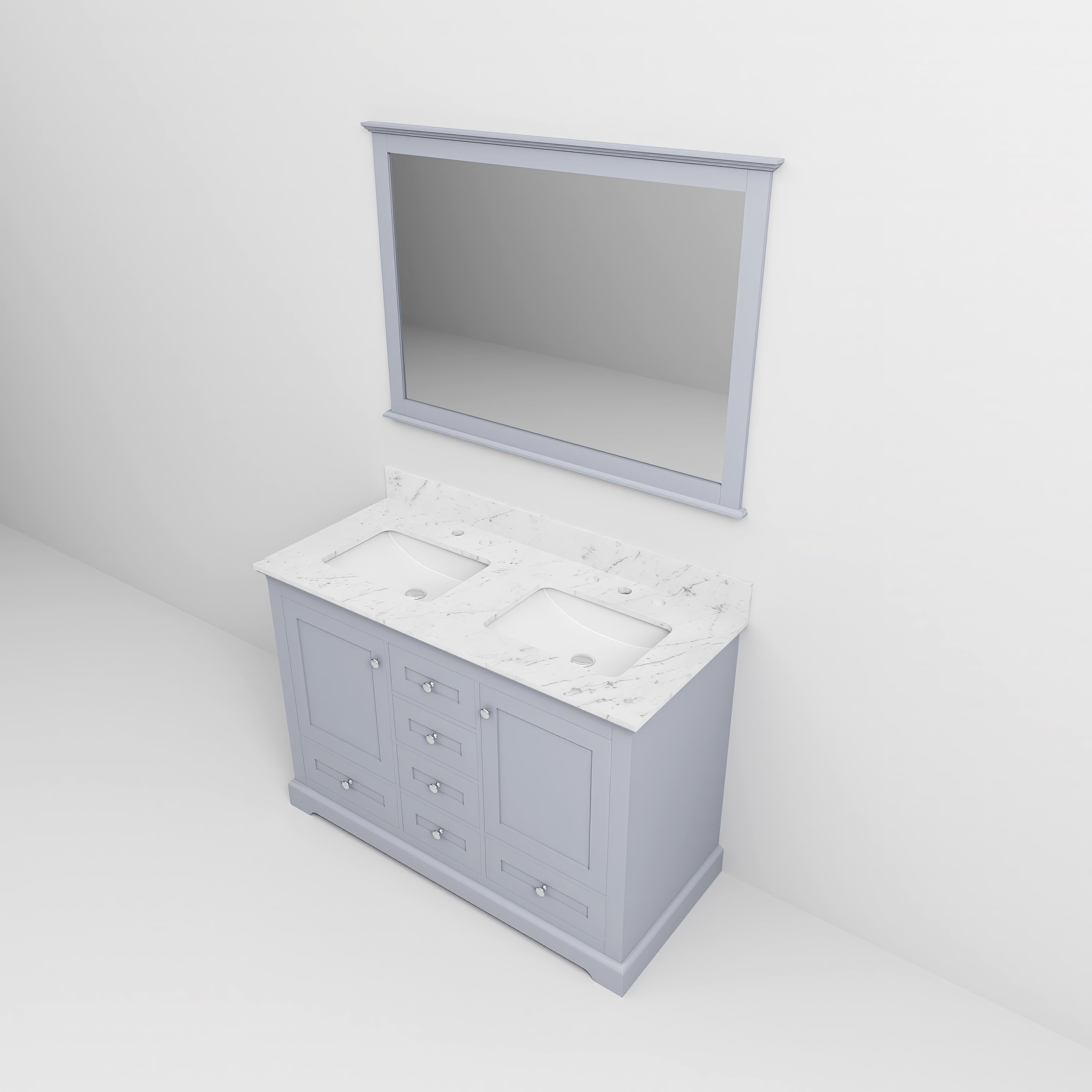 Dukes 48 in. W x 22 in. D Dark Grey Double Bath Vanity