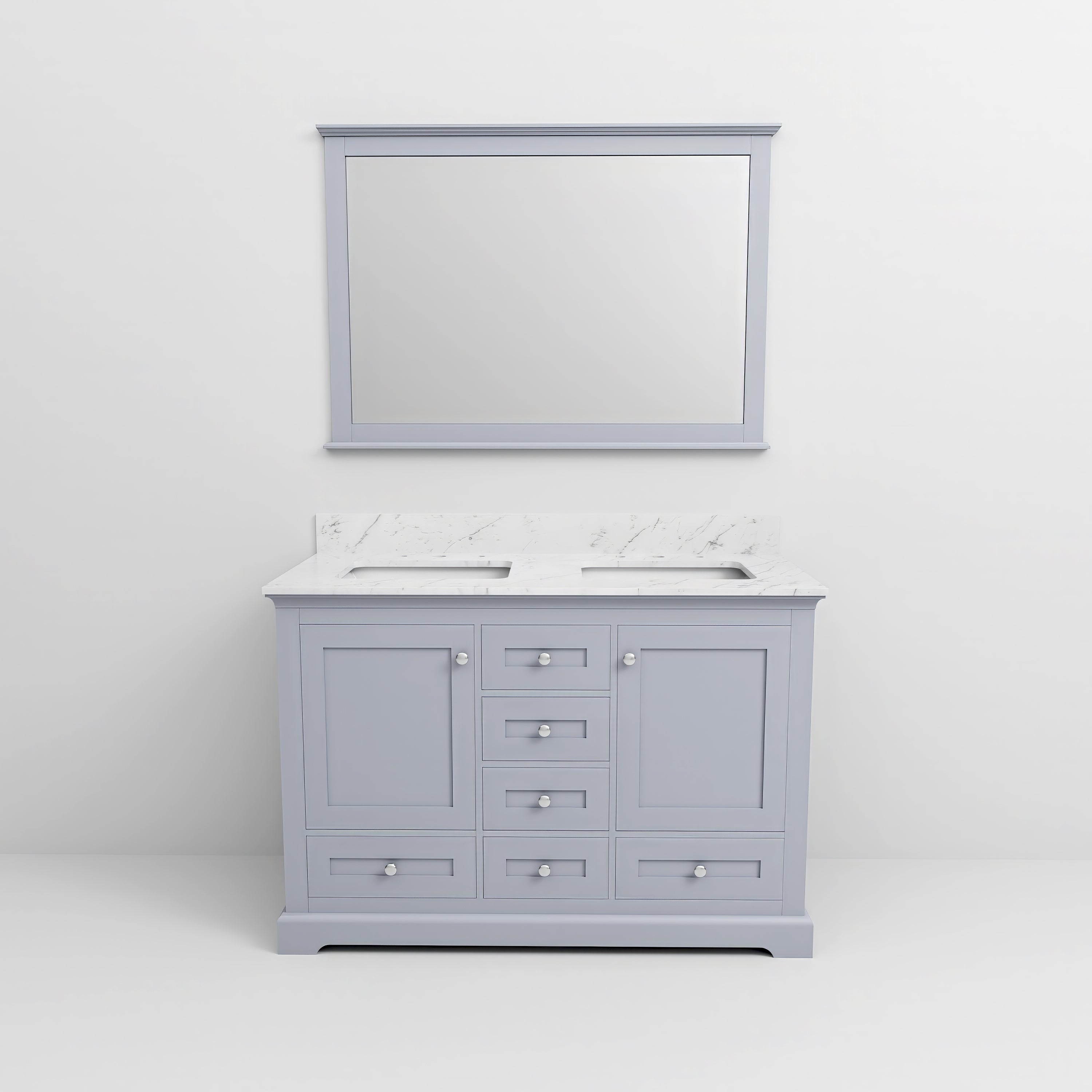 Dukes 48 in. W x 22 in. D Dark Grey Double Bath Vanity