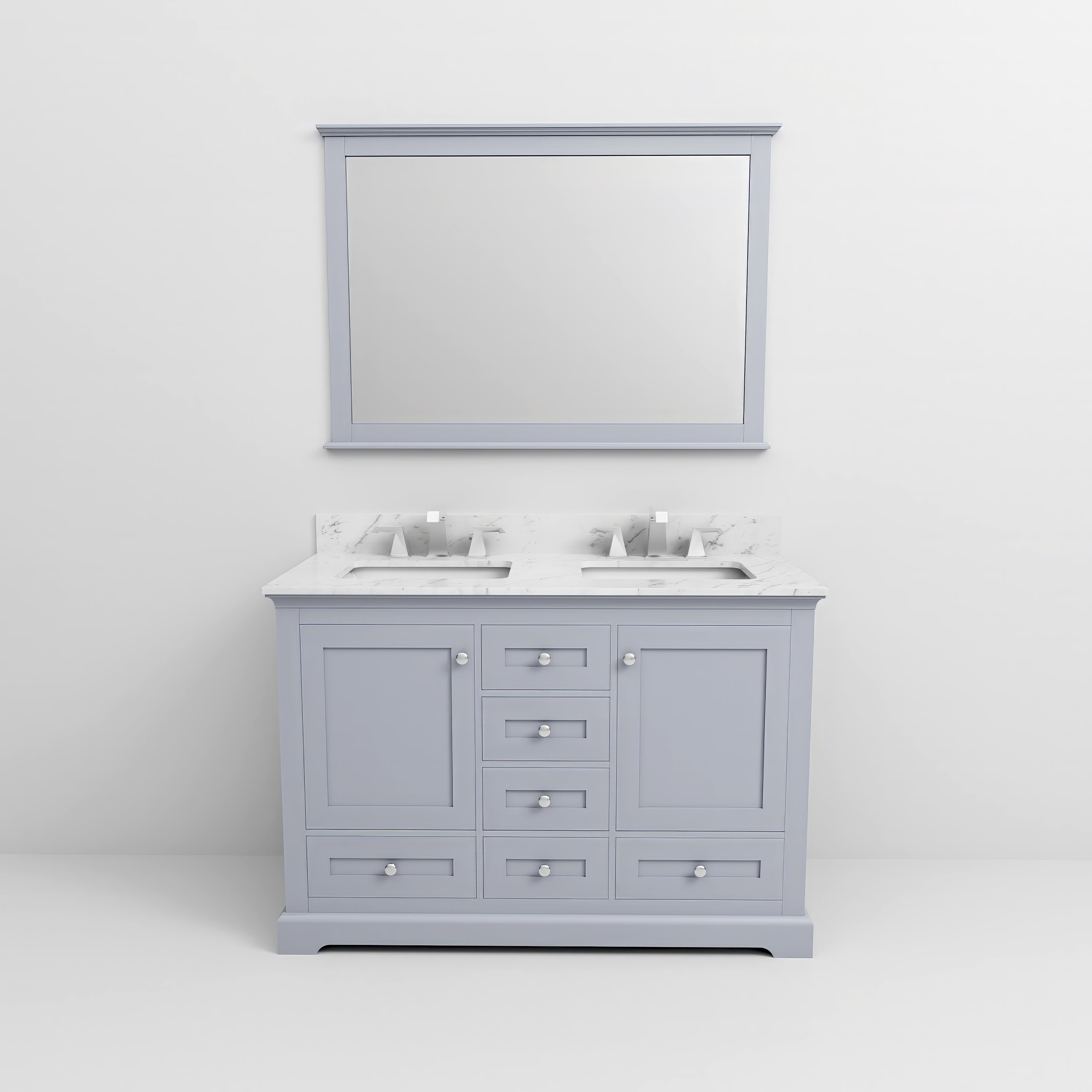 Dukes 48 in. W x 22 in. D Dark Grey Double Bath Vanity
