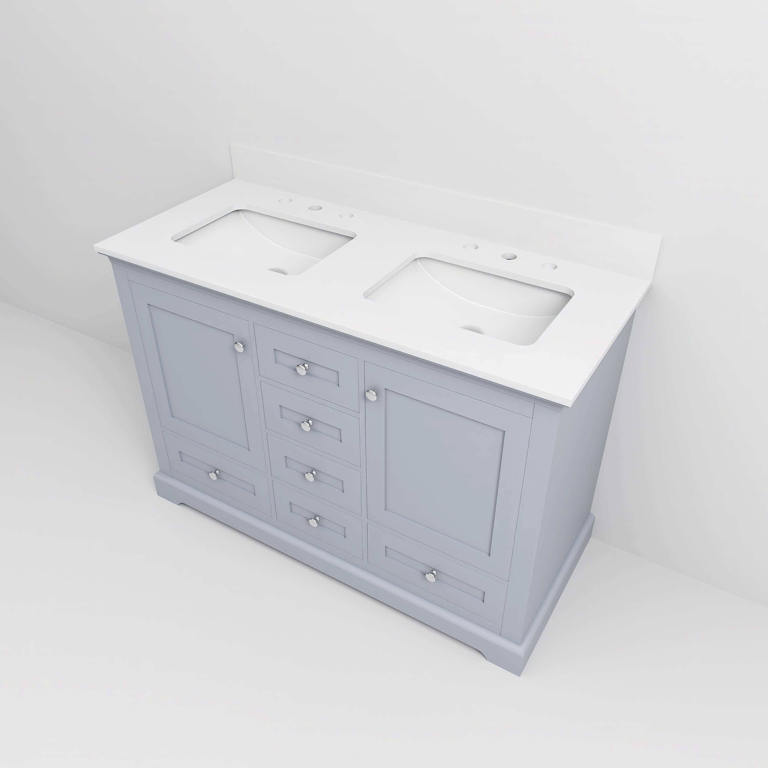 Dukes 48 in. W x 22 in. D Dark Grey Double Bath Vanity